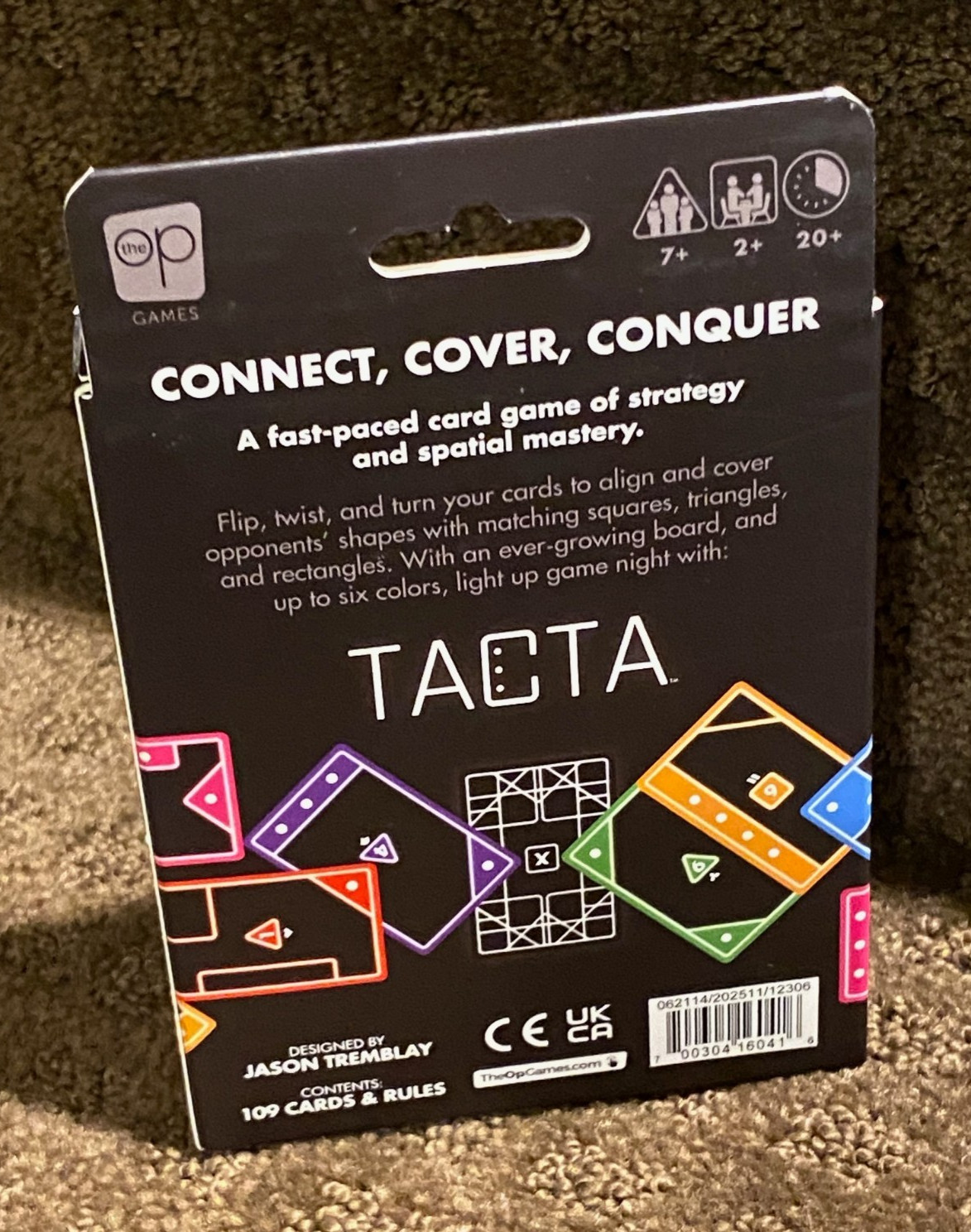 TACTA Card Game – Designed by Jason Tremblay – 109 Cards & Rules – The OP Games