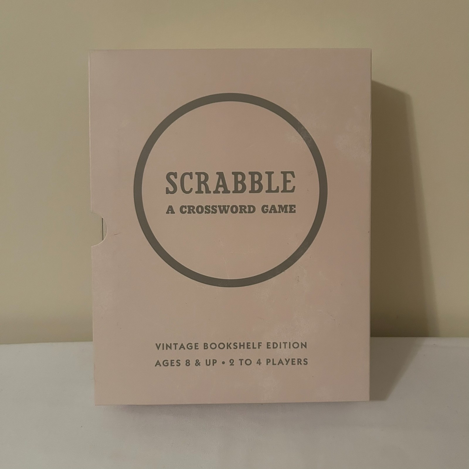 Scrabble Crossword Game Vintage Bookshelf Edition Open Box