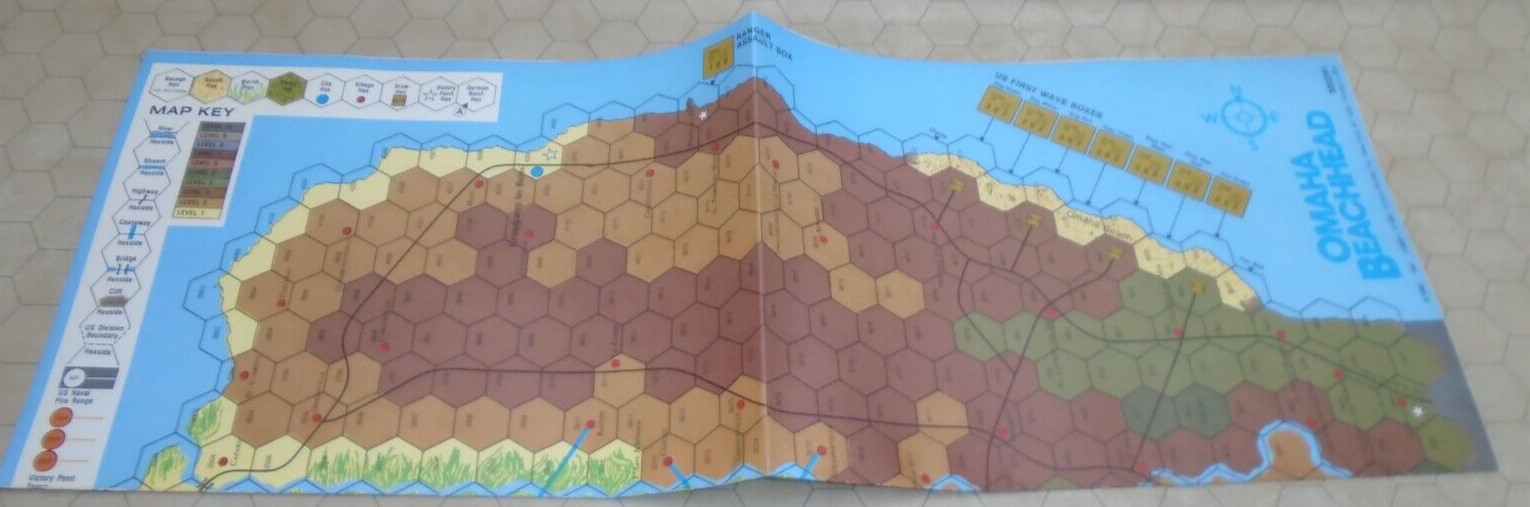 Omaha Beachhead WWII Battle Game COMPLETE & UNPUNCHED – Victory Games USA