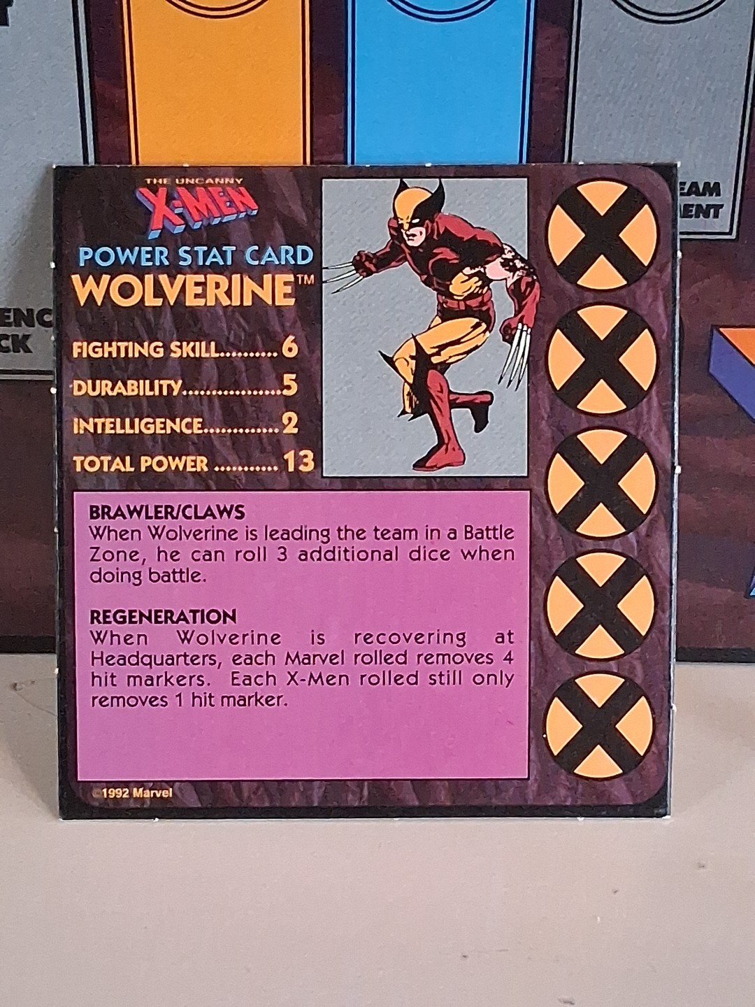 X-Men Alert Adventure Game Pieces – Card + Figure = WOLVERINE