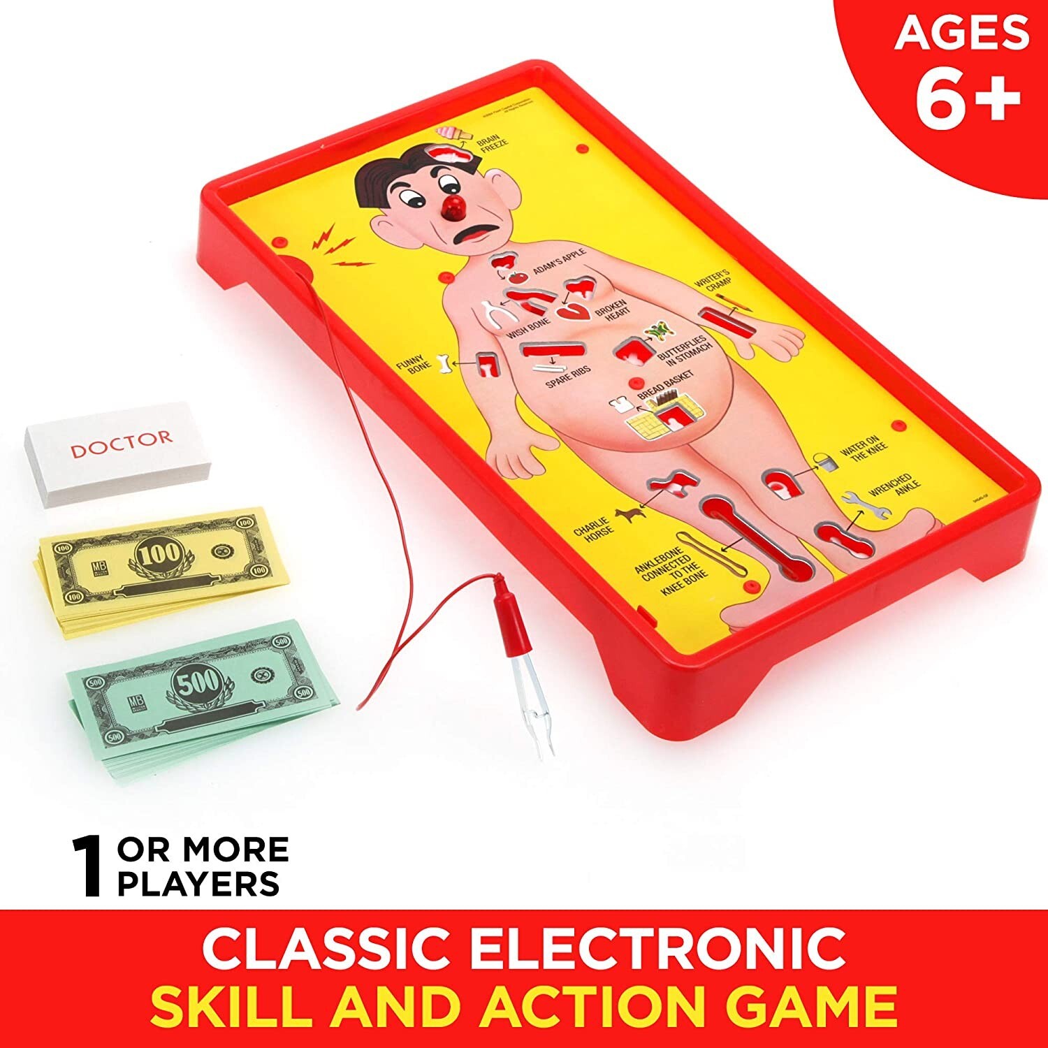 Operation Electronic Board Game With Cards for Kids Skill Game Ages 6 and Up NEW
