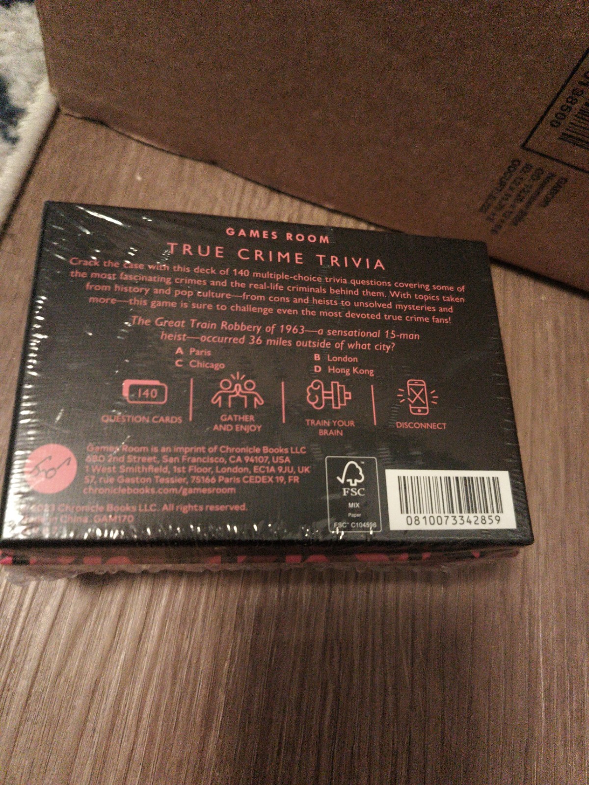 Games Room True Crime Trivia Game Sealed Criminal Mastermind Party Fun