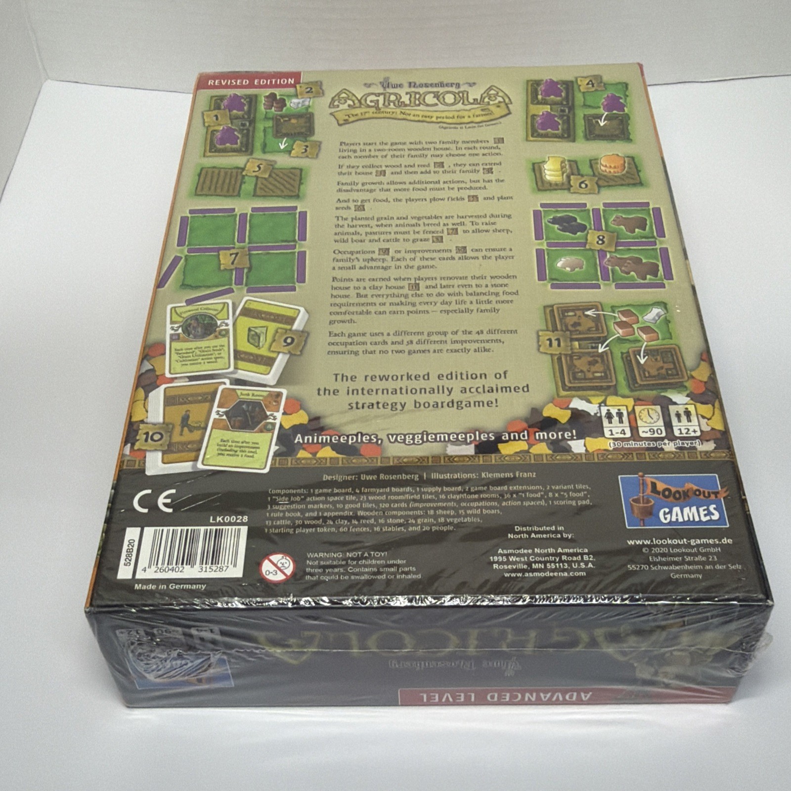 Lookout Games Agricola Game Board – MFG3515 *Perfectly Sealed*