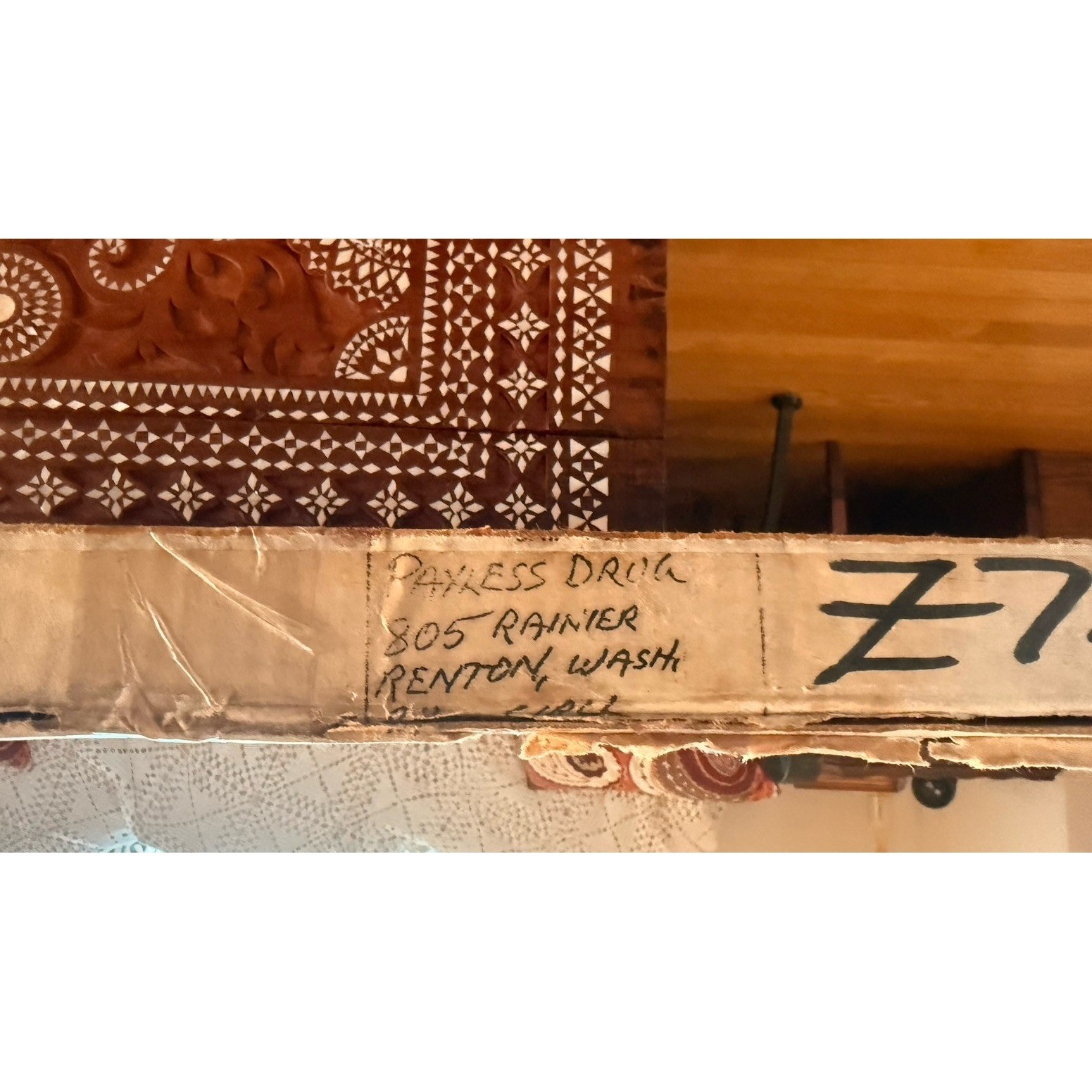 Vintage Carrom Gameboard 125 Games Reversible Wood Board Original Box No. 108