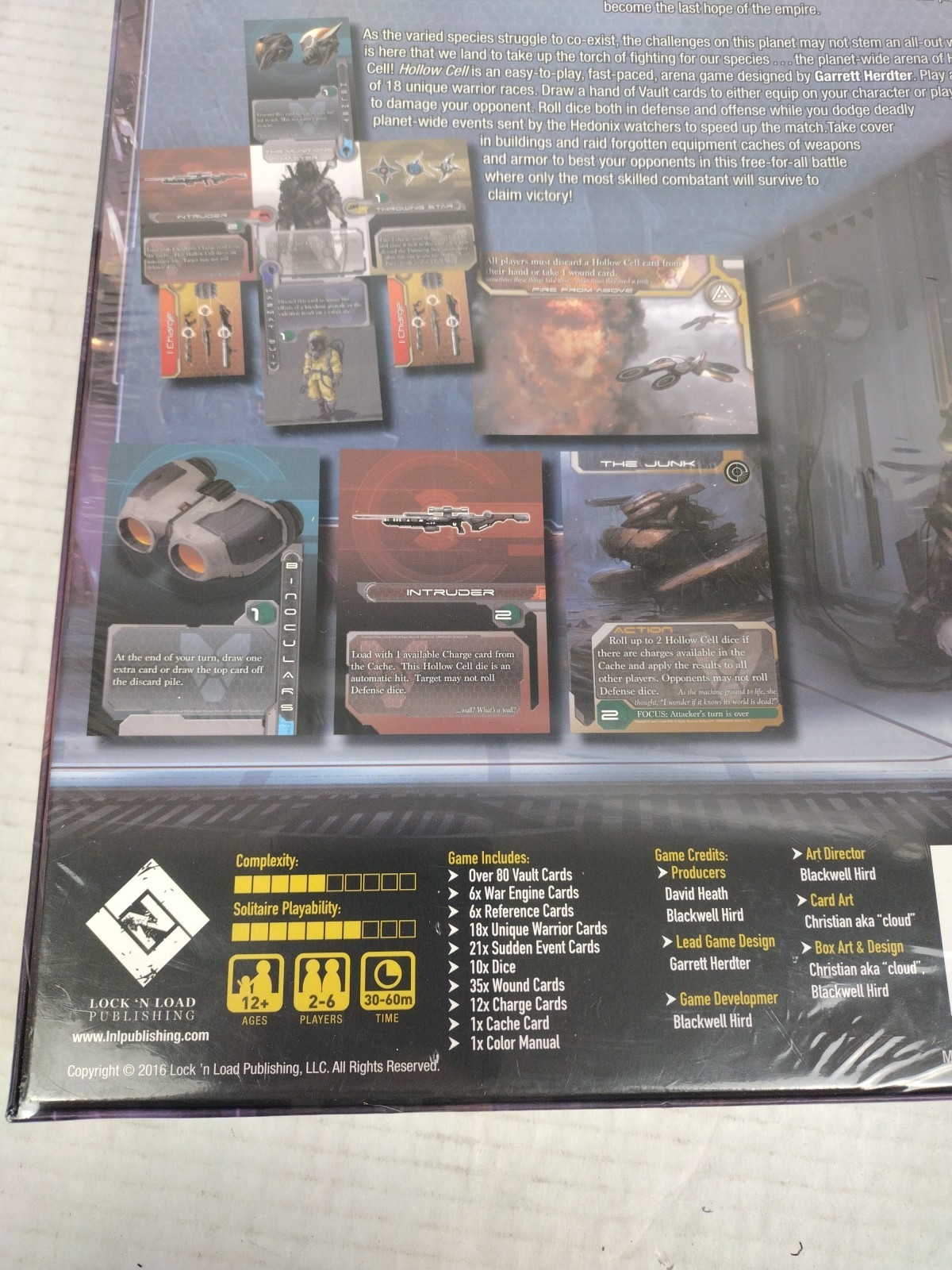 Lock N Load Boardgame Hollow Cell Box 2-6 Players 30-60 minutes Play Time (New)