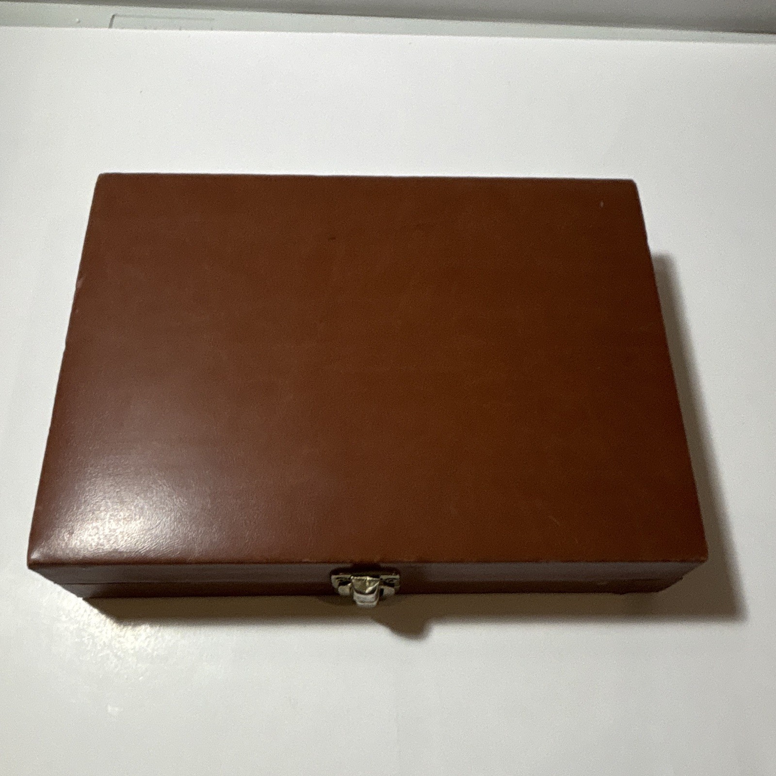 Wooden Backgammon Board Game Set Folding Case 2-Player – Faux Leather