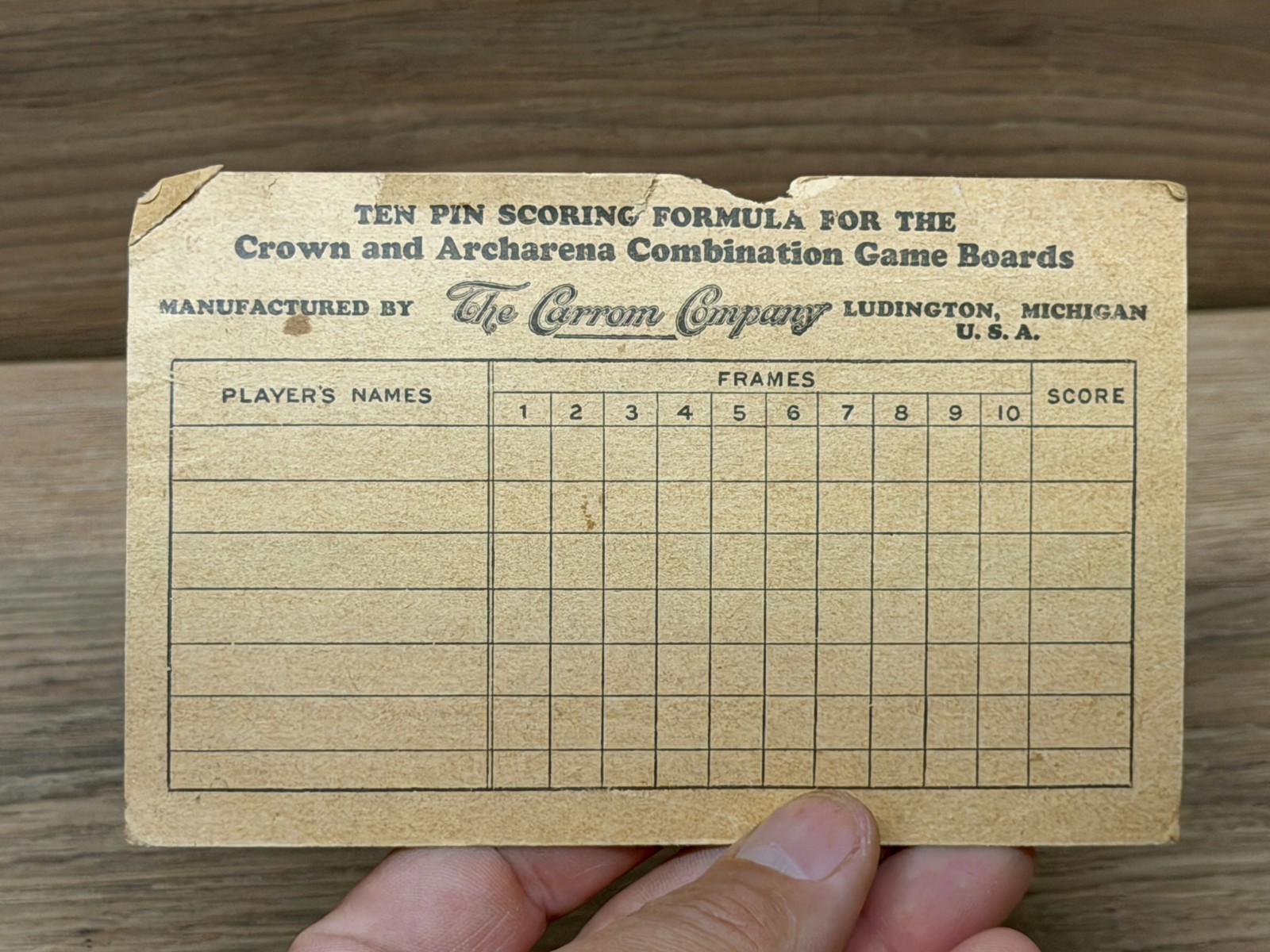 The Carrom Company 1940’s Carrom Game Boards Direction Booklet & Ephemera