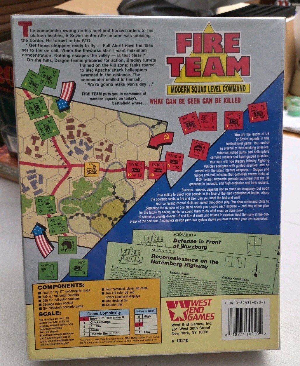 SEALED/NEW Fire Team Modern Squad Level Command West End Games 1987 #10210