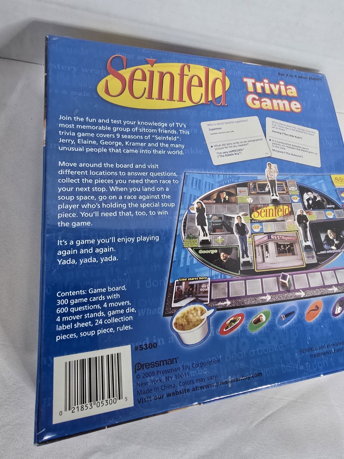Seinfeld Trivia Board Game By Pressman 2009 Sealed Jerry Elaine Cosmo George