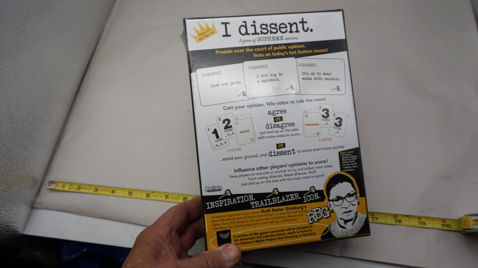 I Dissent A Game Of Supreme Opinions RBG Ruth Bader Ginsberg Trivia Game New