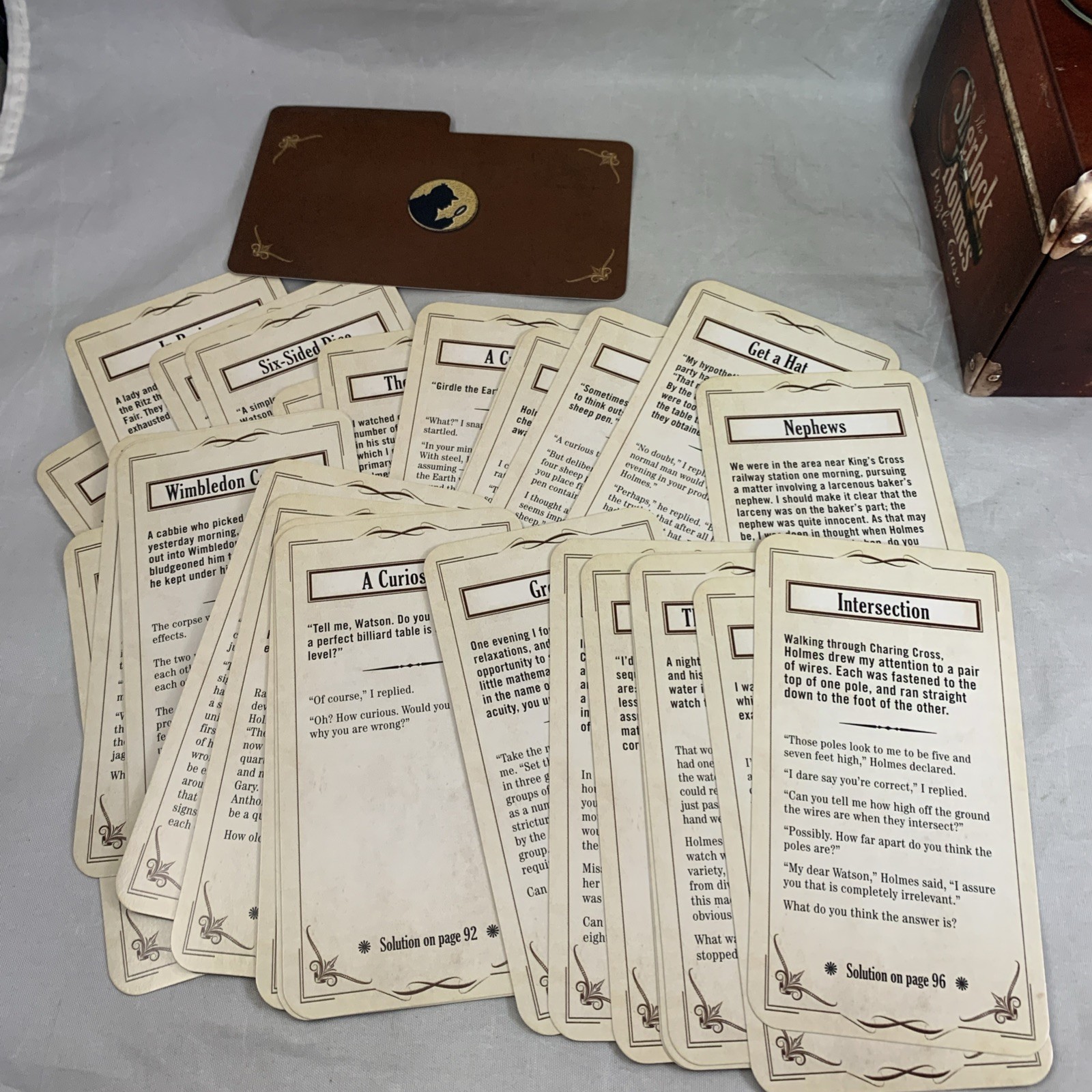 SHERLOCK Holmes Puzzle Case Game Box Sterling Innovation Open Box Complete