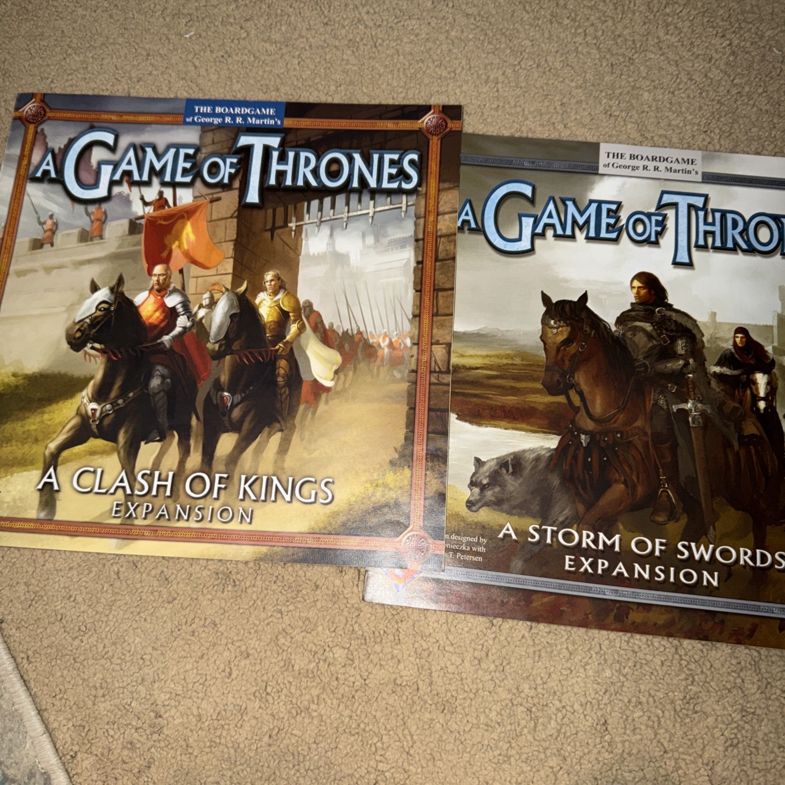 George R. Martin Game of Thrones and Expansion Clash of Kings board game