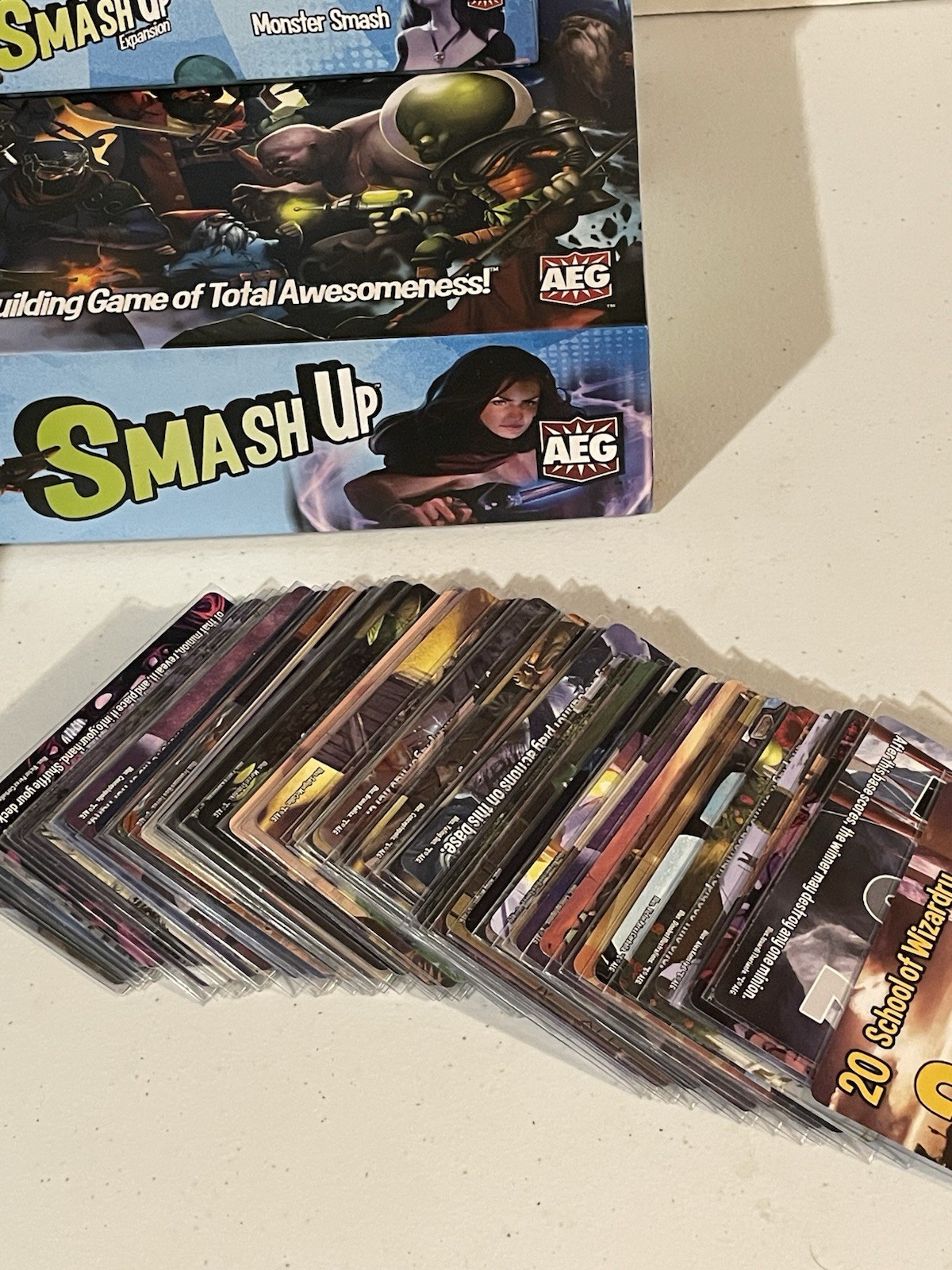 Smash Up The Big Geeky Box Core 3 Expansions Monster Awesome Cthulu 600 SLEEVED