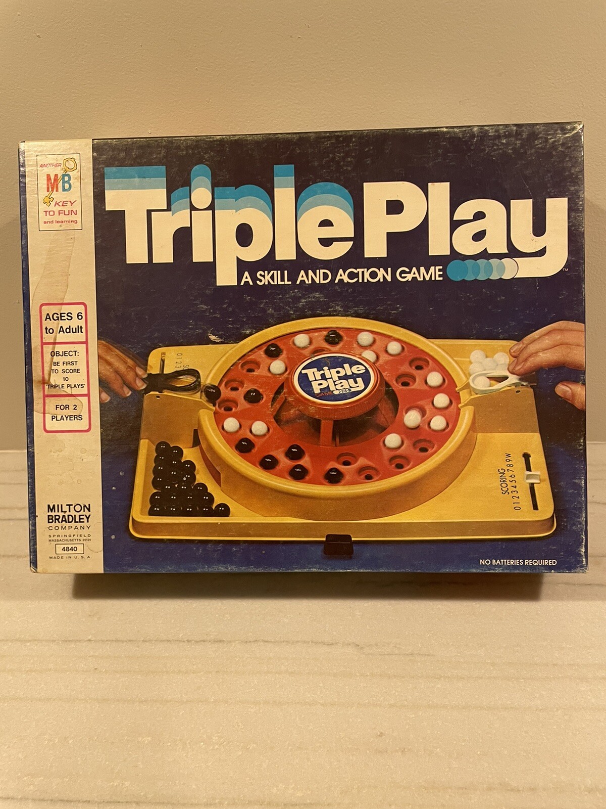 Vintage 1978 Milton Bradley 4840 Triple Play A Skill and Action Game For Ages 6+