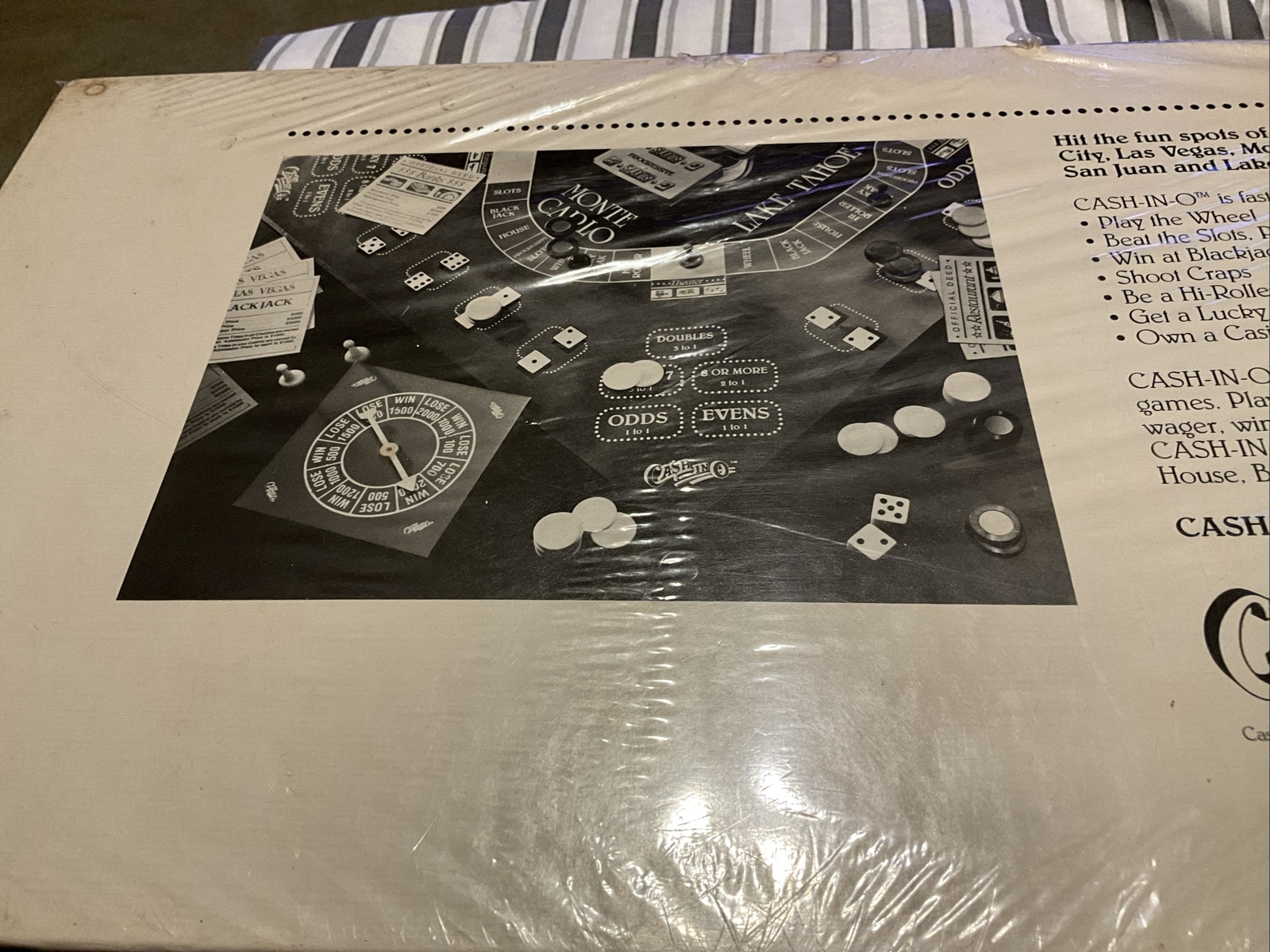 Ca$h In O Slots Board Game 1987 New Sealed 8 & UP FAST PACE GAME SLOTS, VINTAGE