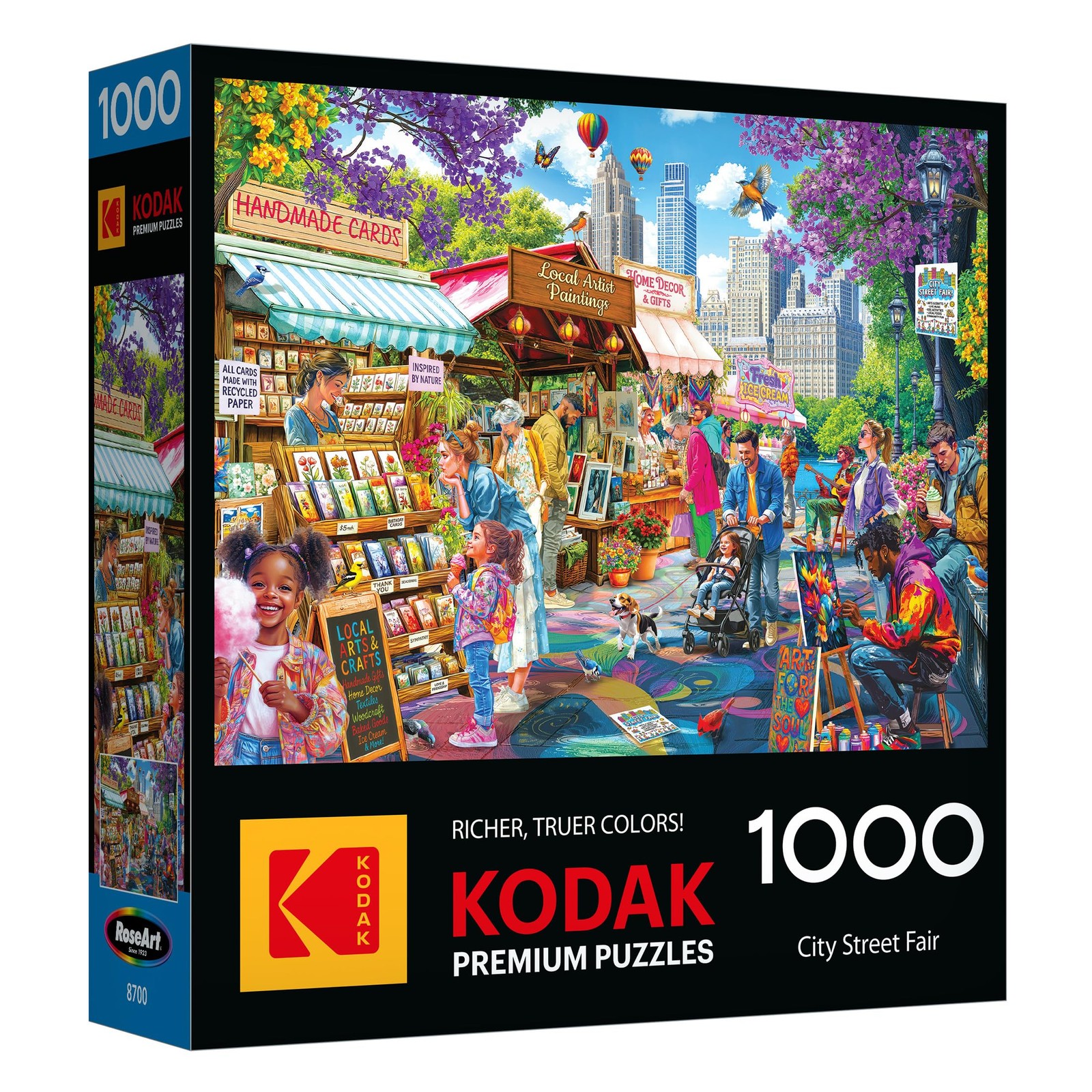 Jigsaw Puzzle 1000 Piece City Street Fair RoseArt Kodak Premium Adults Vibrant
