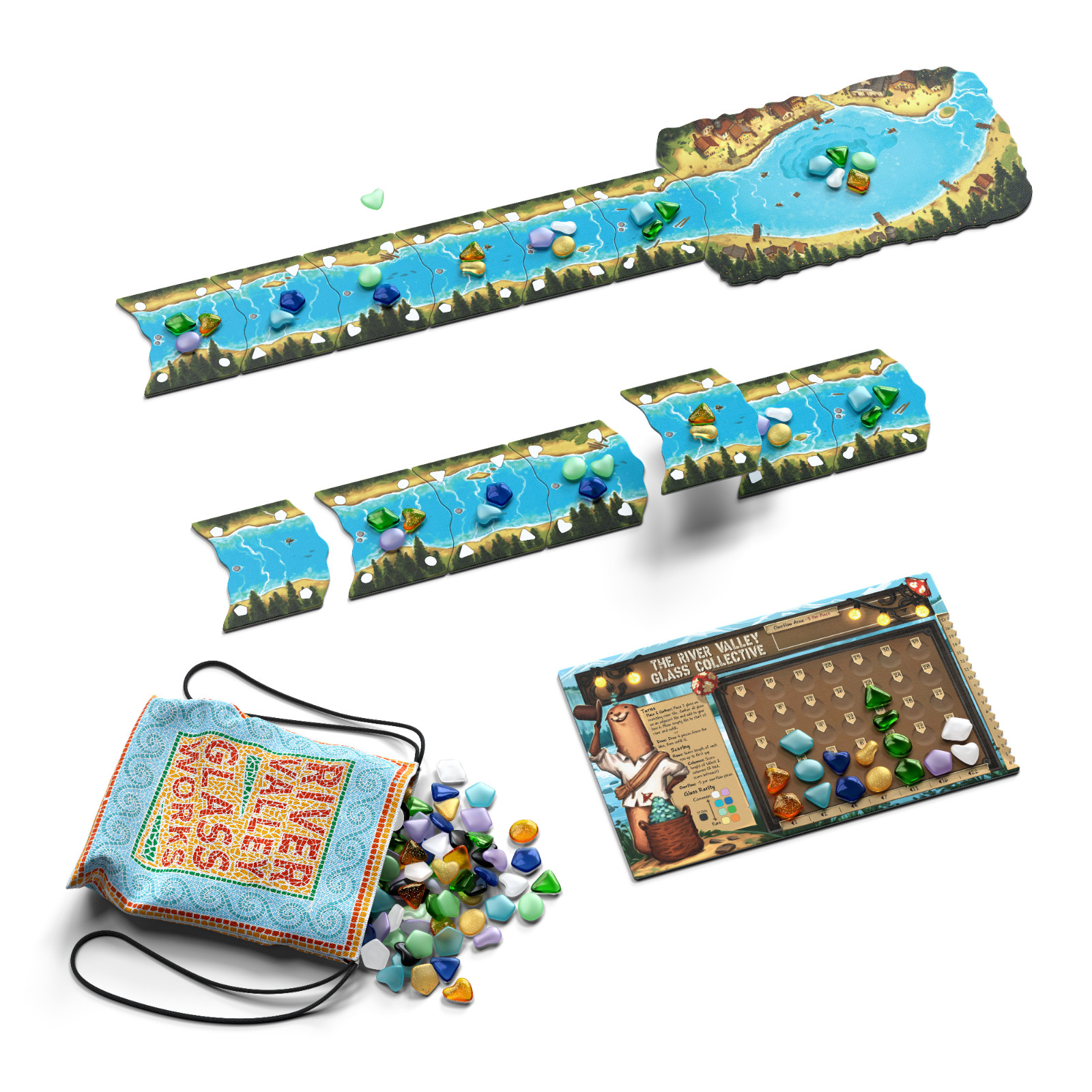 River Valley Glassworks Board Game RETAIL Edition Allplay Family Drafting Solo