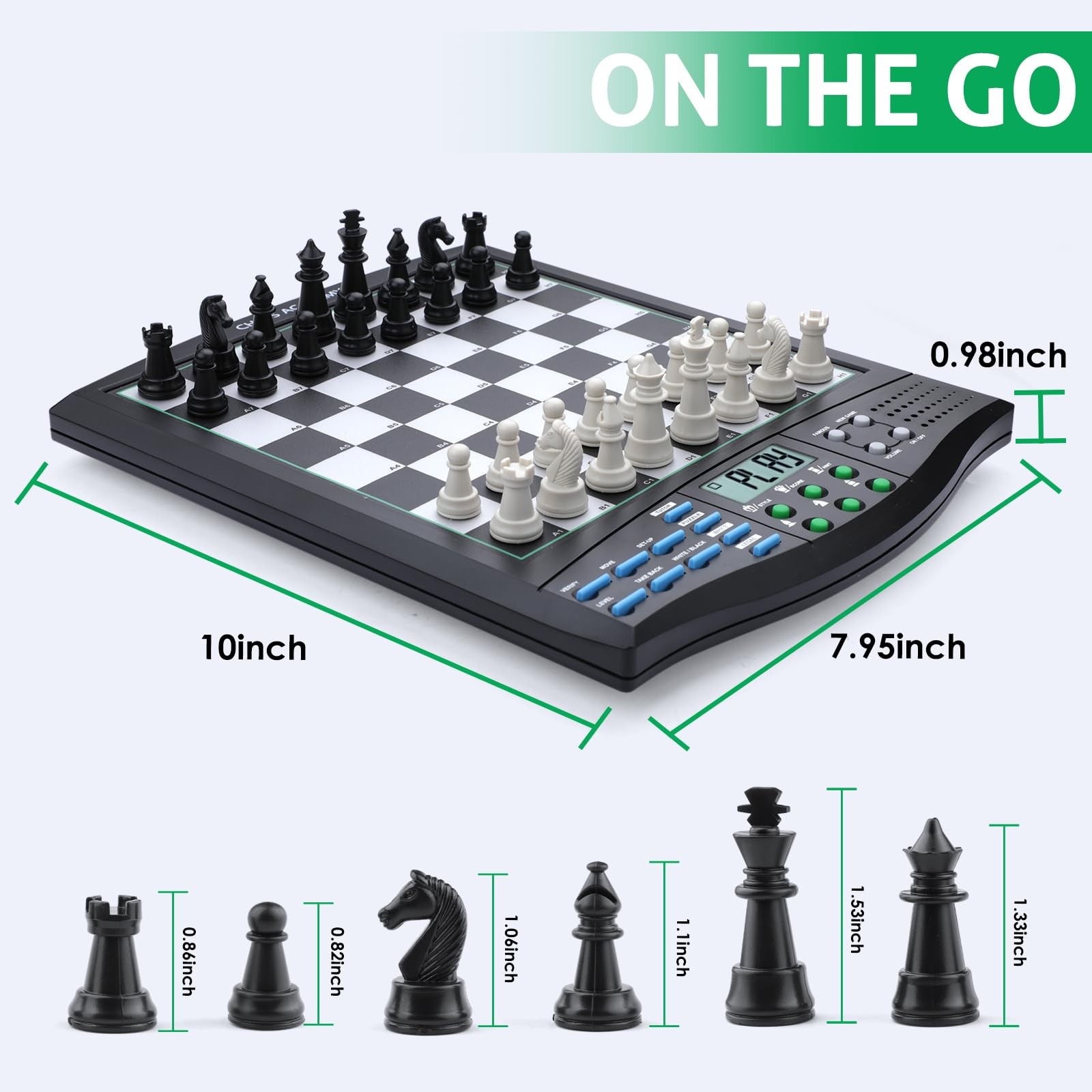 Talking Chess Academy Electronic Smart Game Board Set W/ Voice Pieces 1-2 Player