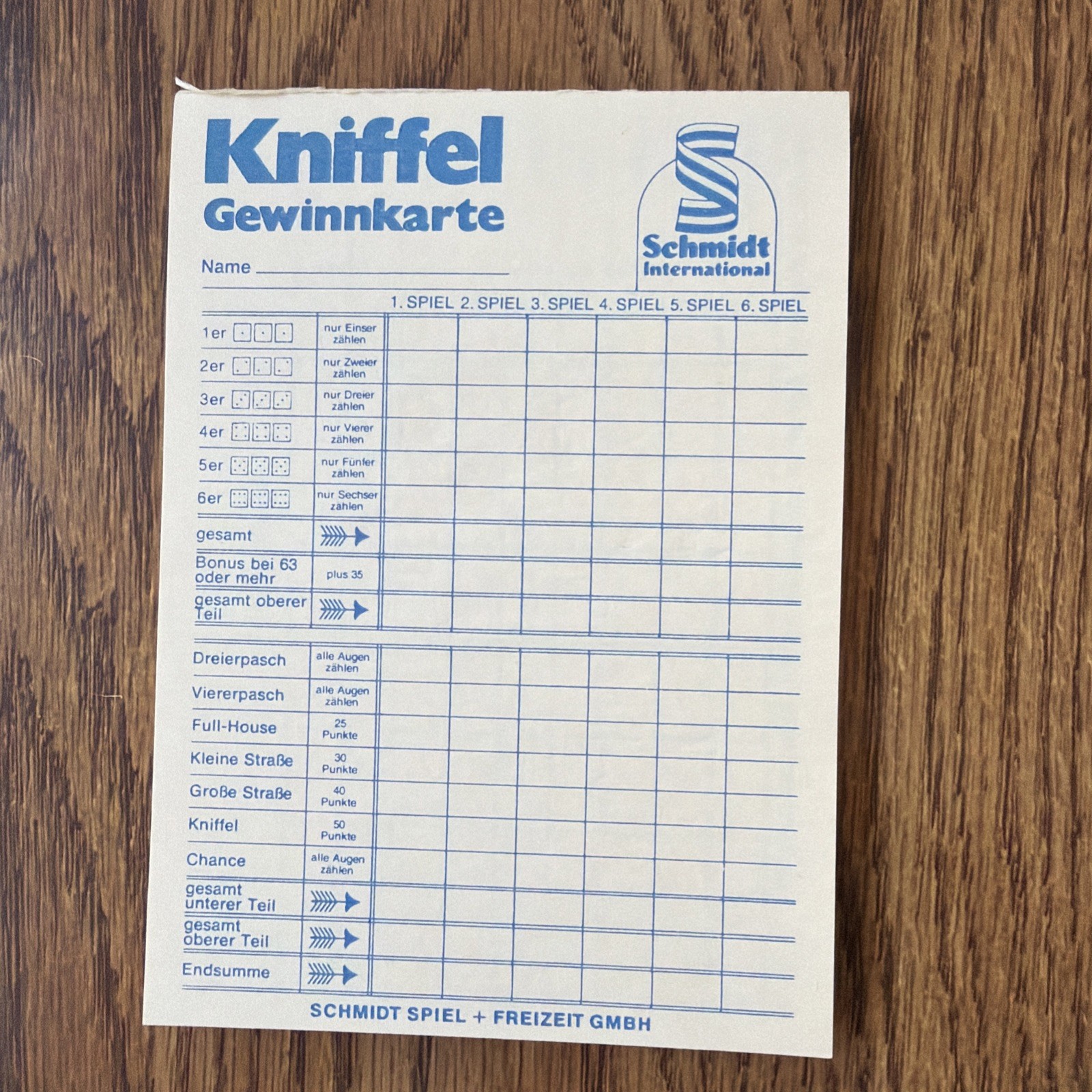 Vtg Kniffel Clever Knobeln-mit Kopfchen German Dice Game Schmidt Spiel #1630