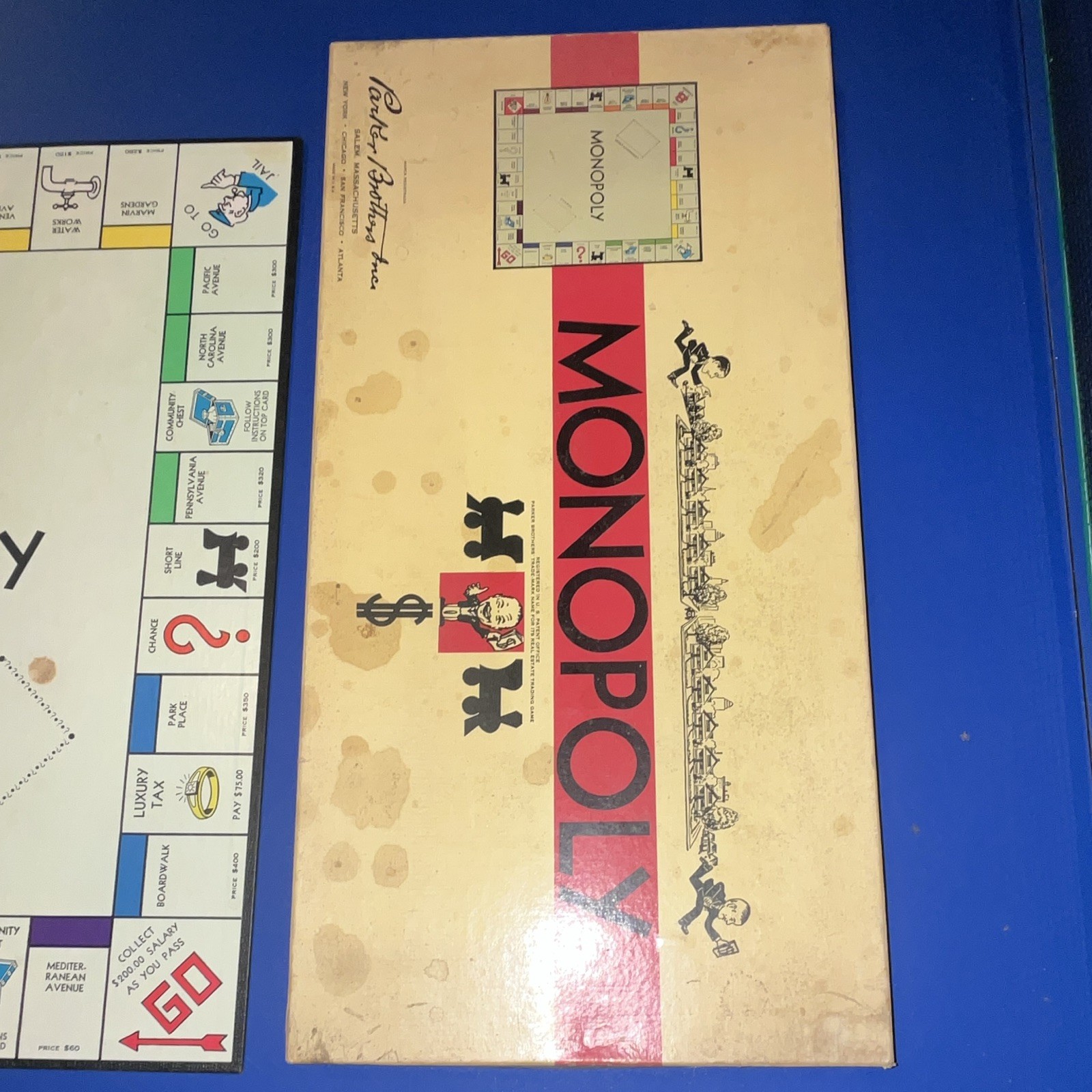 Parker Brothers Monopoly Vintage 1950’s Real Estate Board Game 2+ Players