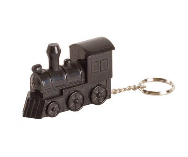 Whistling Mexican Train Dominoes Locomotive Keychain with Light & Sound