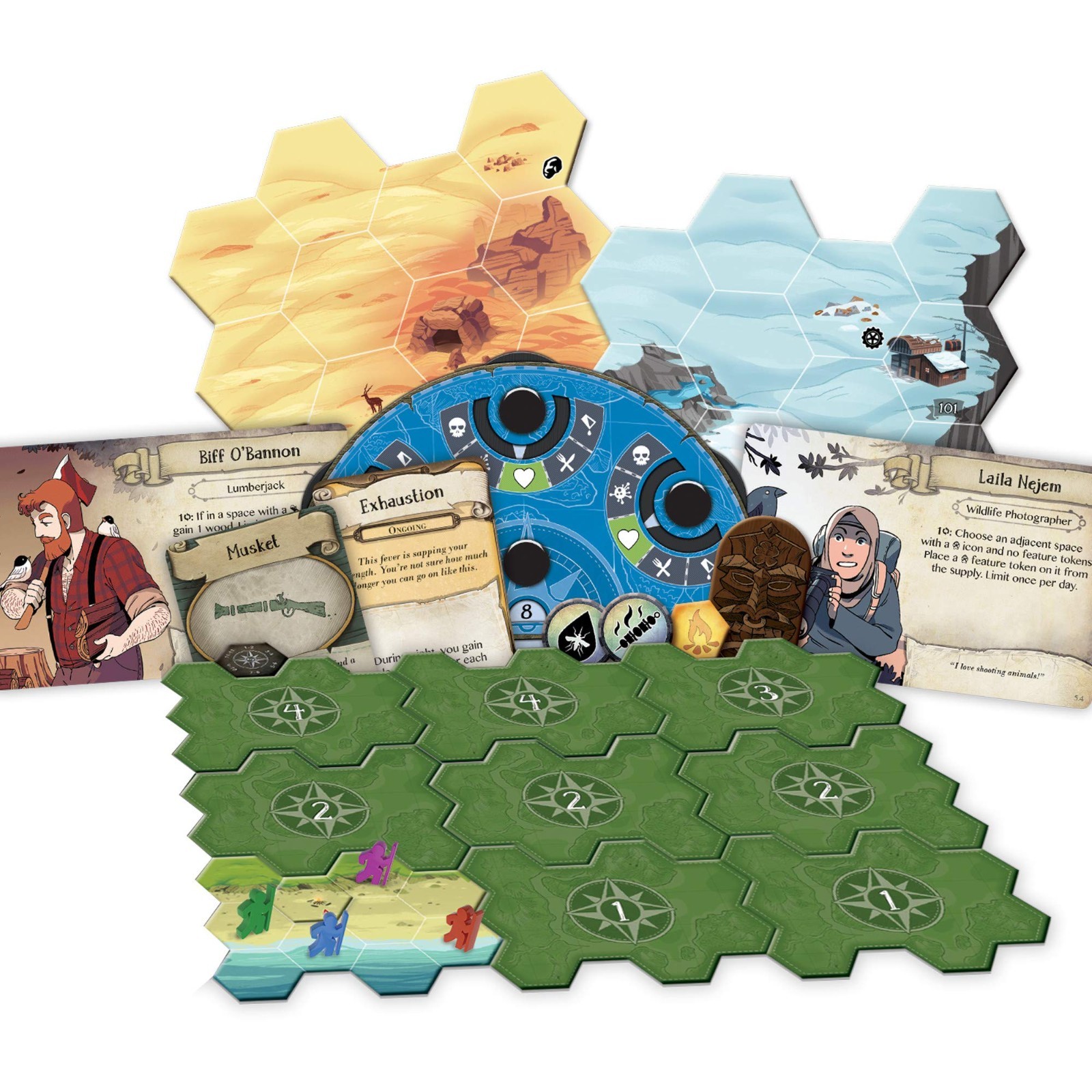 Discover: Lands Unknown – Survival Adventure Board Game | Complete & Excellent C