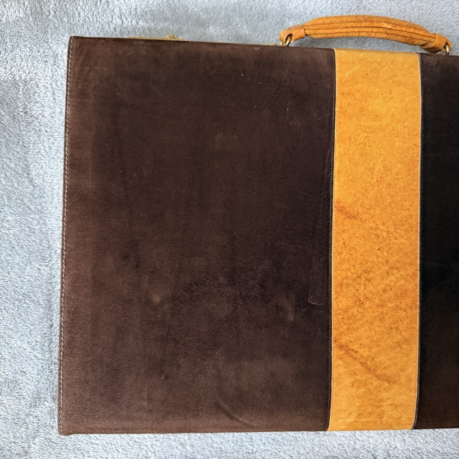 Vintage Aries Mexico Pigskin leather Backgammon Set Case Complete checkers W/Key