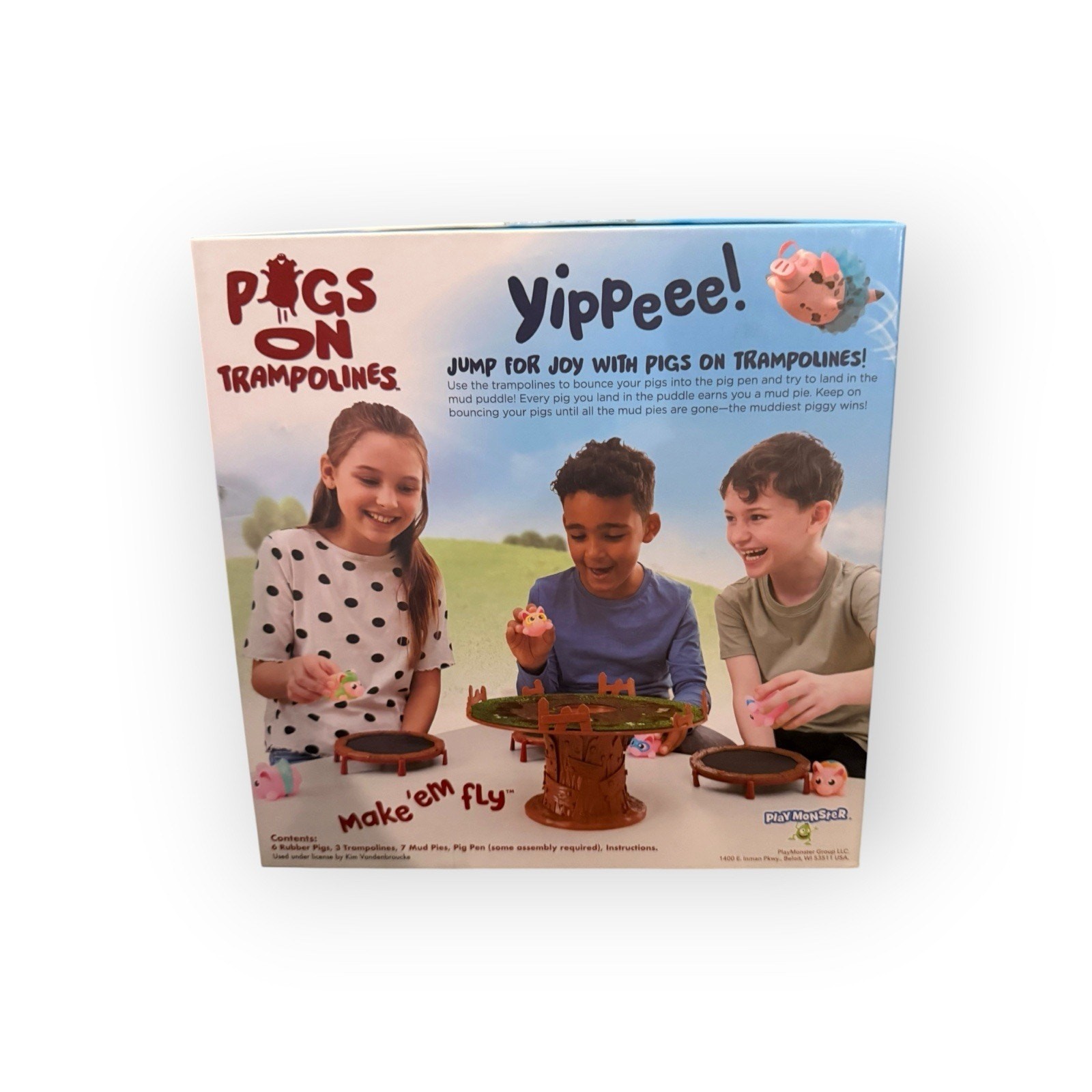 PlayMonster Board Game, Pigs on Trampolines, “Make ’em Fly”