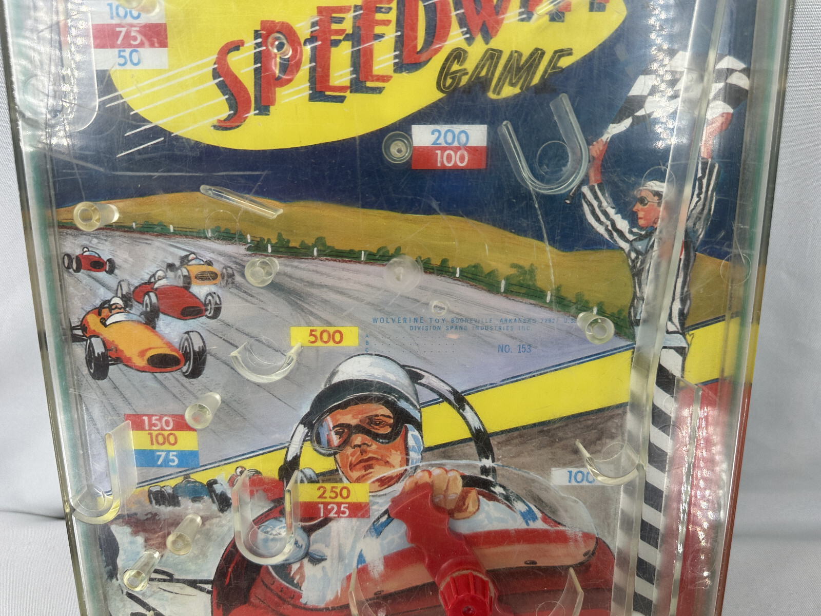 500 Mile Speedway Game Wolverine Toy 153 Pinball Game