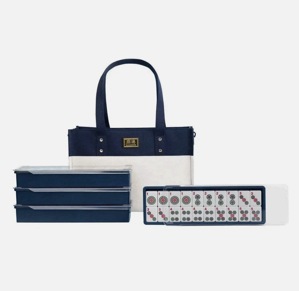 Winning Solution American Mahjong Set With Carrier Tote Bag 166 PCs