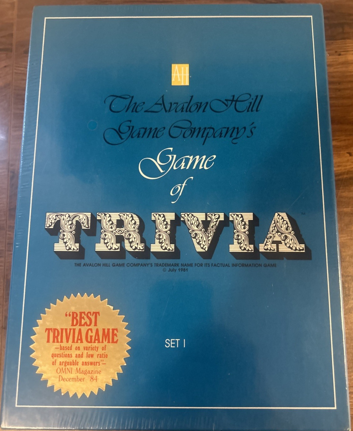 Company’s Game of Trivia Set One – The Avalon Hill Game New Box Vintage 1981 New