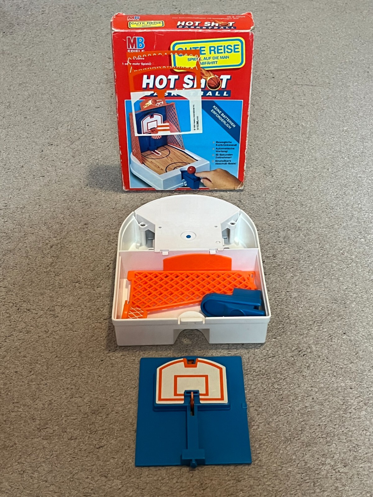 Hot Shot Basketball Travel Games Milton-Bradley 1992 VTG Rare Comes with 1 Ball