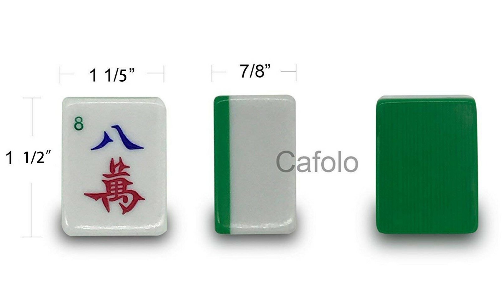 Chinese Mahjong Set X-Large 144 Numbered 1.5″ Tiles Majiang Mah-Jongg in Case