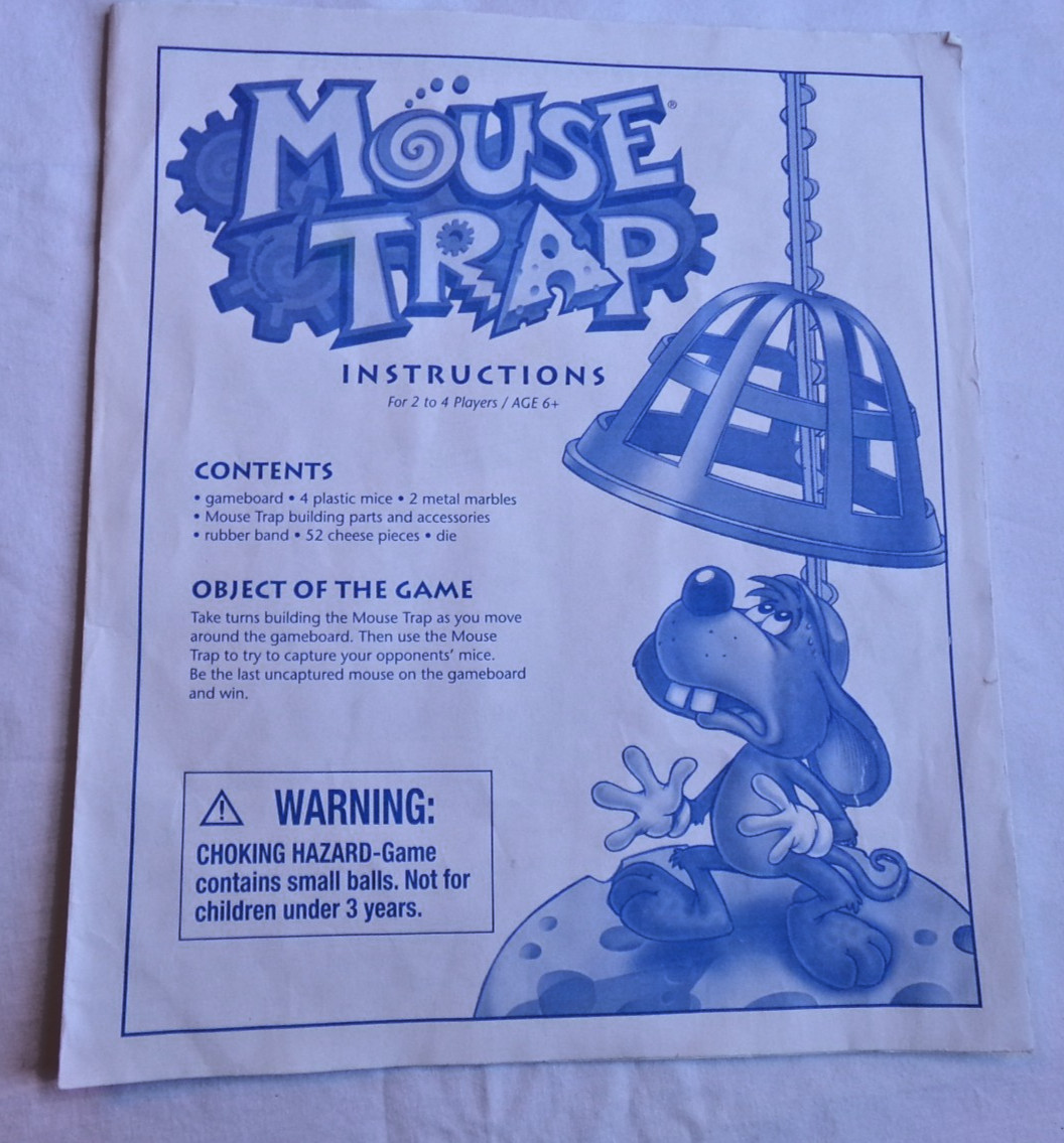 VINTAGE Mouse Trap COMPLETE Milton Bradley 2005 Classic Board Game Kids Family