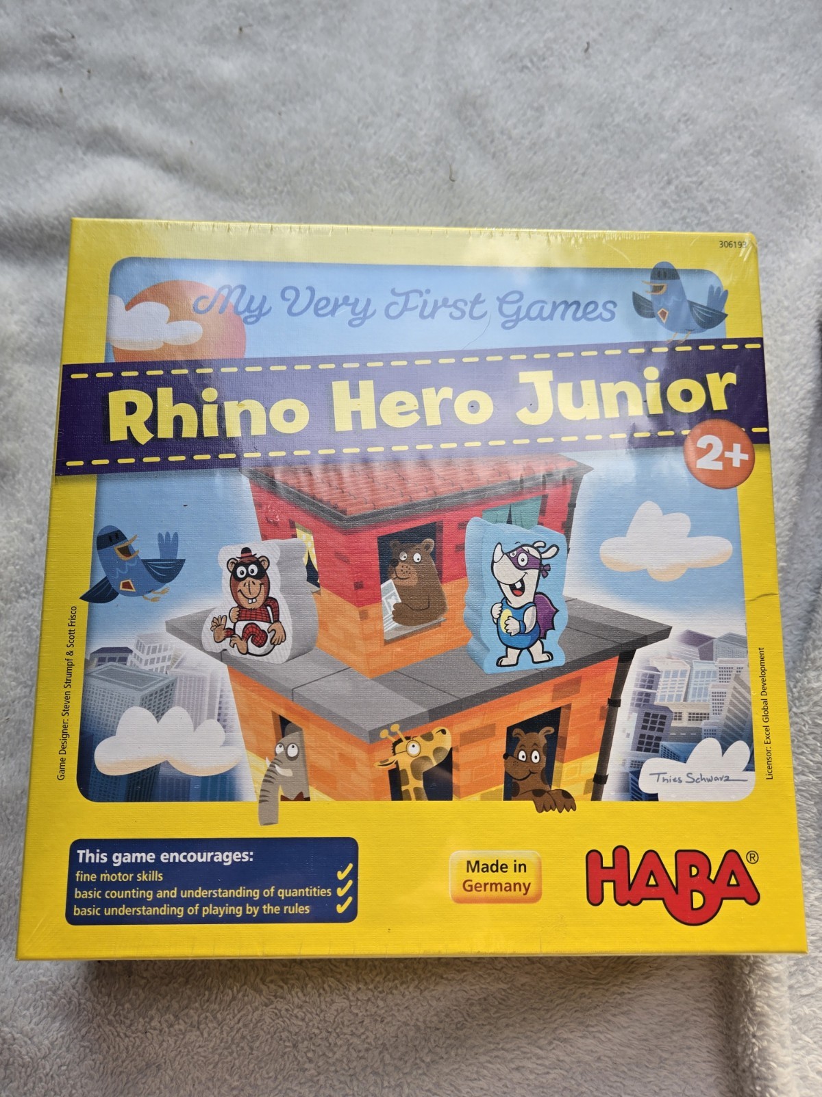 New in box-My Very First Games Rhino Hero Junior – Haba Games Toddler Education