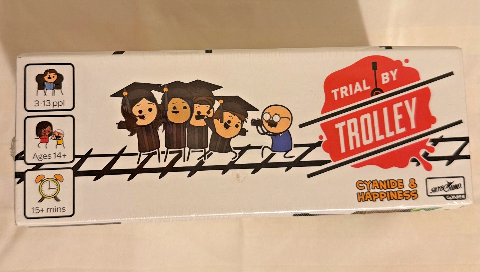 Trial by Trolley “Moral dilemmas and trolly murder” 3-13 players 14 and up NEW