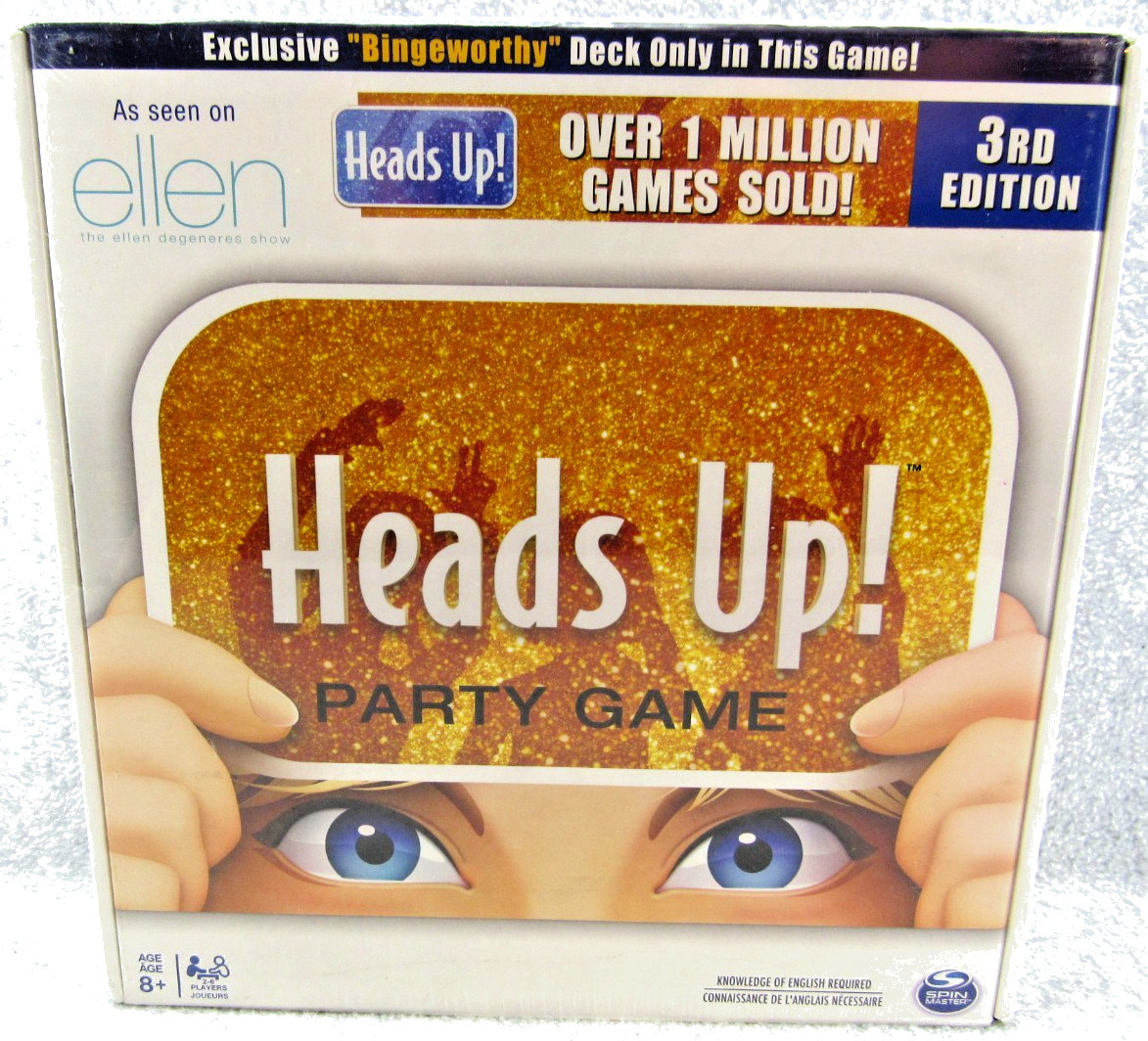 Heads Up! Party Card Game 3rd Edition ~ Guess the Word ~ Ellen ~ New! Sealed!