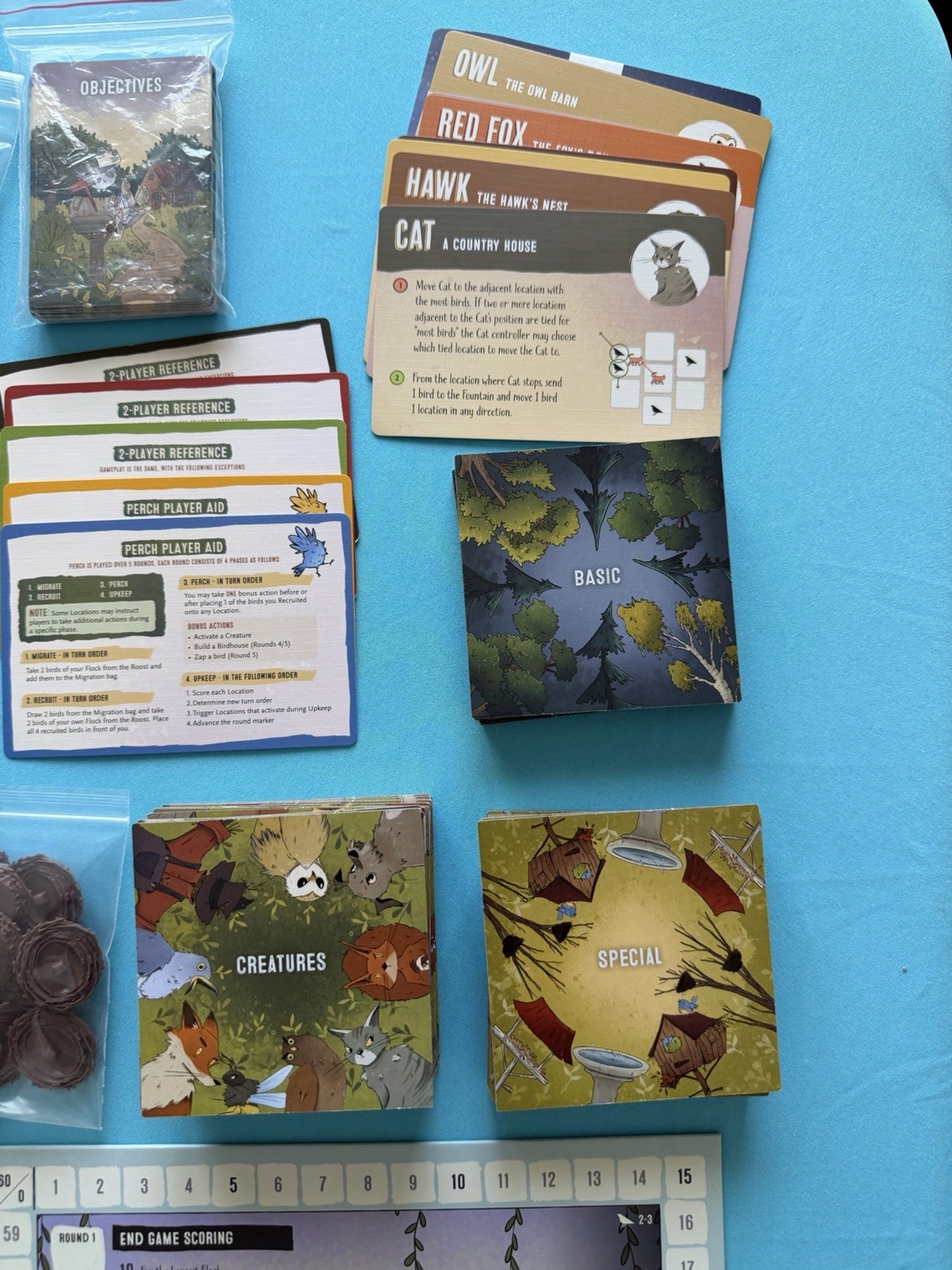 Perch Board Game w/ Expansion 2024 Inside Up Games by Doug Hettrick Complete!
