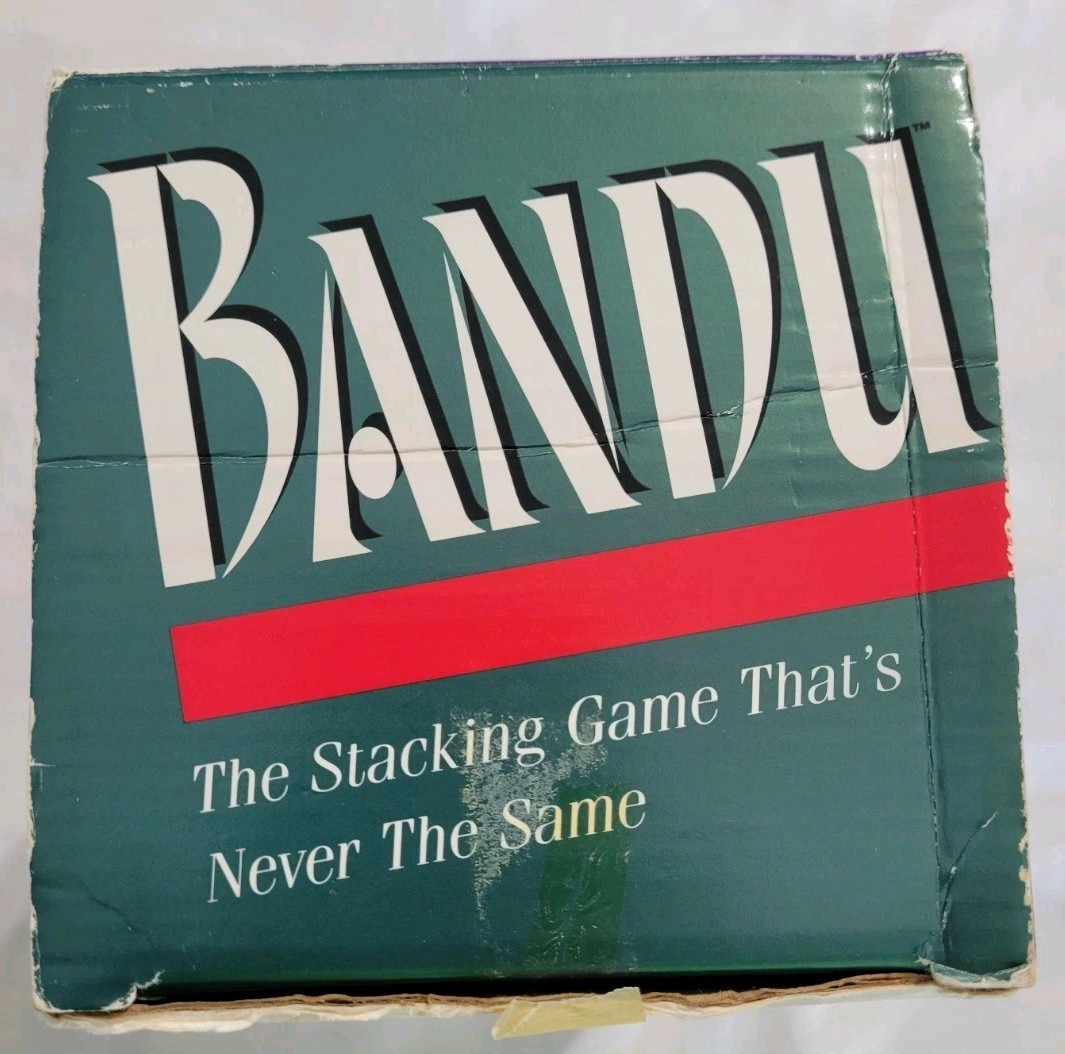 Bandu Stacking Game Hardwood Pieces 1993 Milton Bradley Missing 1 WoodPiece READ
