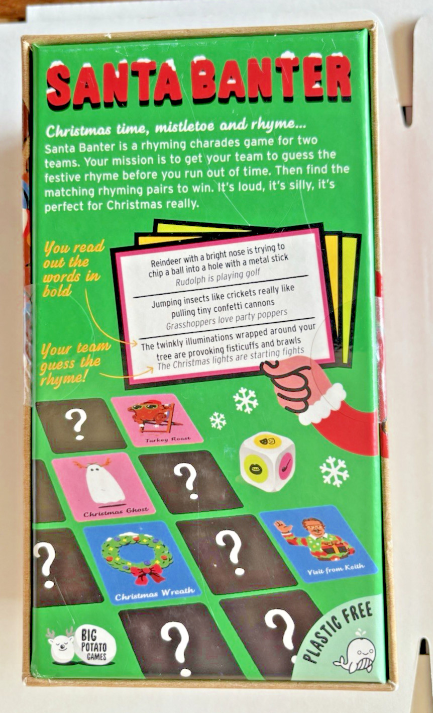 Big Potato Party Game Christmas Santa Banter Box Brand New
