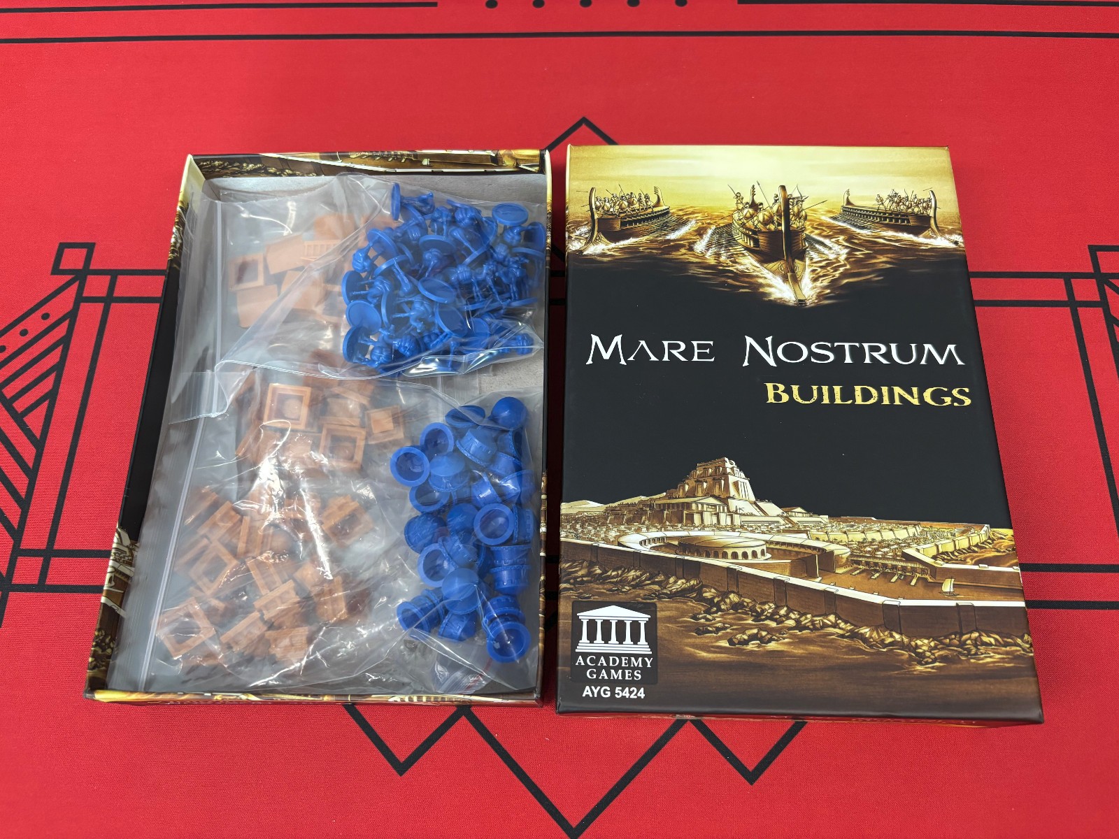 Mare Nostrum Empires Kickstarter Game, Atlas, Buildings, Promos, Resource Chips