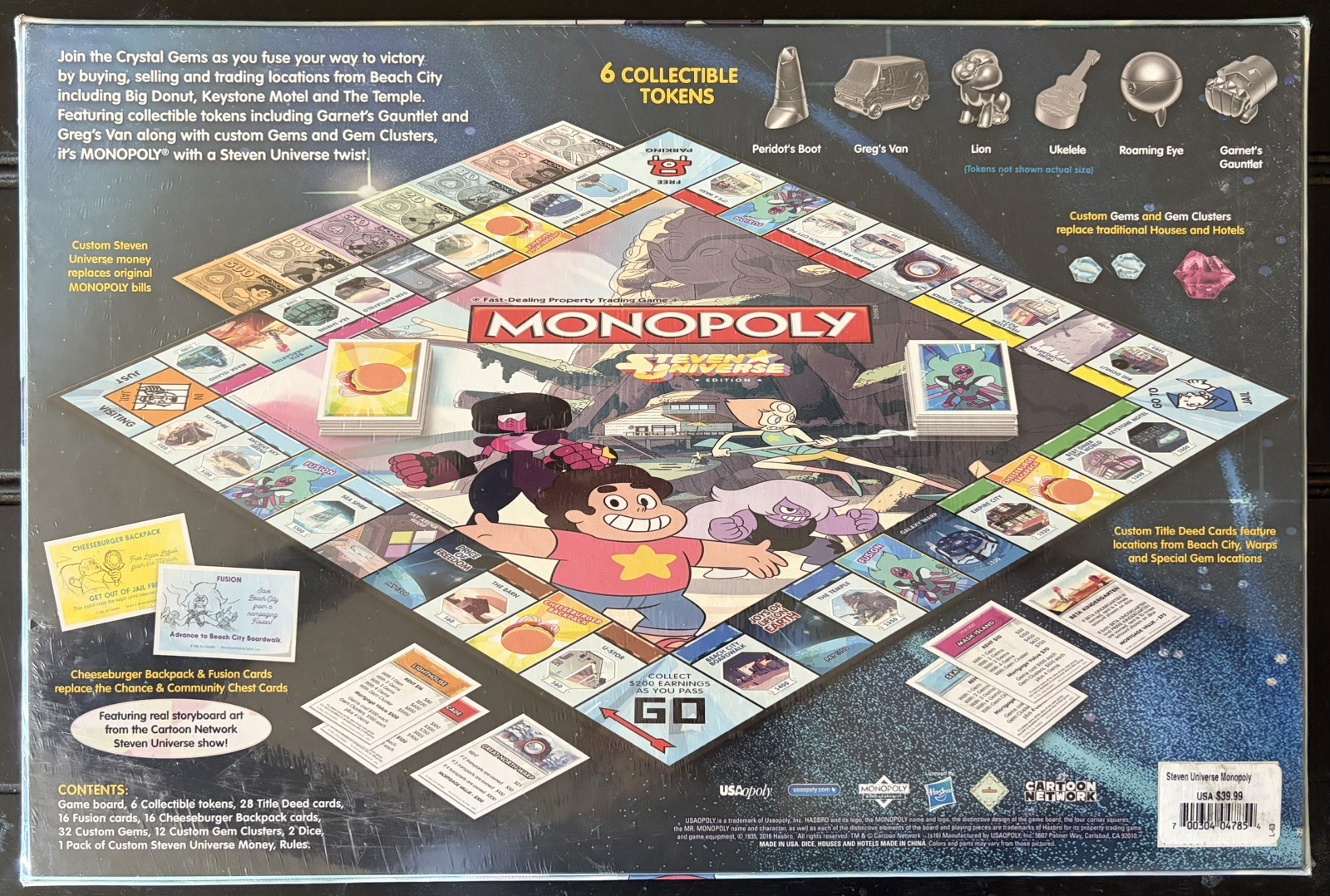 Monopoly Steven Universe Edition (2016) Cartoon Network Brand New Sealed Box