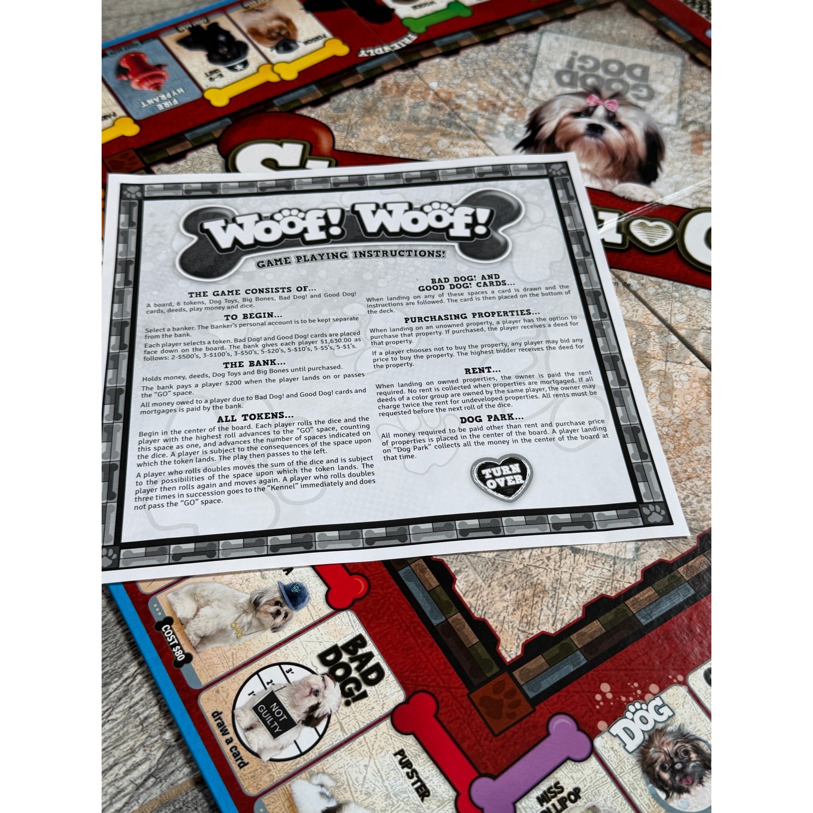 Shih Tzu Opoly Board Game Dogs Monopoly Shih tzu Made in USA Late For The Sky