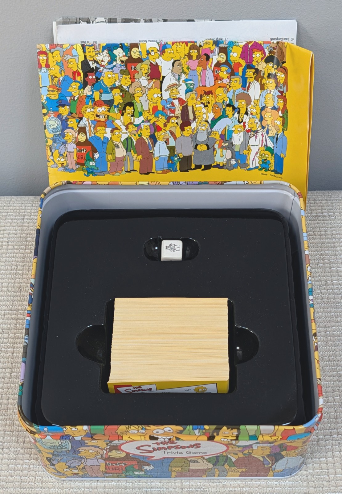 The Simpsons Trivia Game in Metal Collector’s Tin Box, Cardinal, 2000, Complete