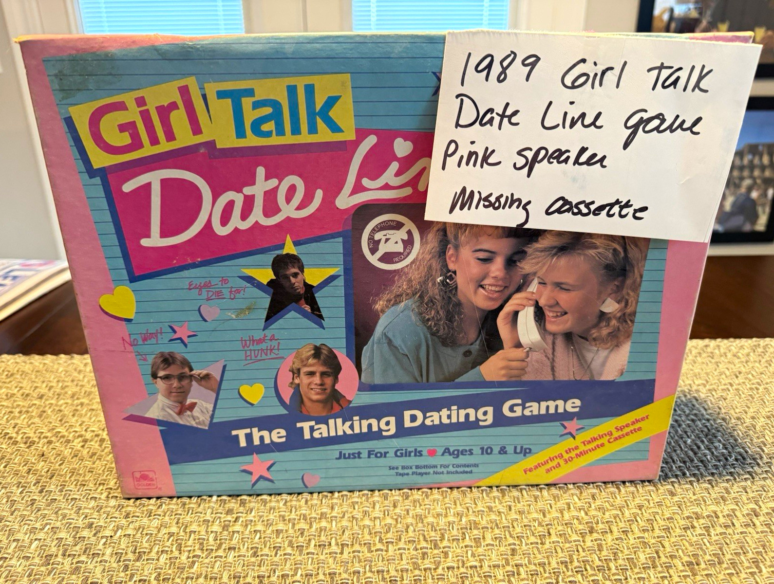 Golden Girl Talk Date Line Talking Dating Board Game Vintage 1989 Ages 10+ 4251