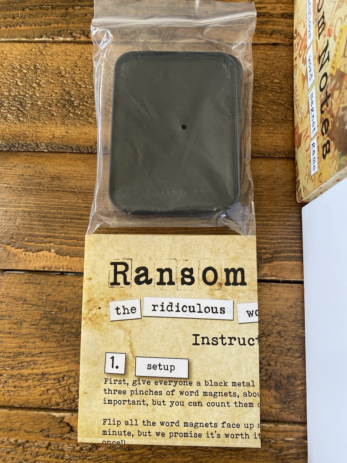 RANSOM NOTES Game By Charty Party “The Ridiculous Word Magnet Game” COMPLETE