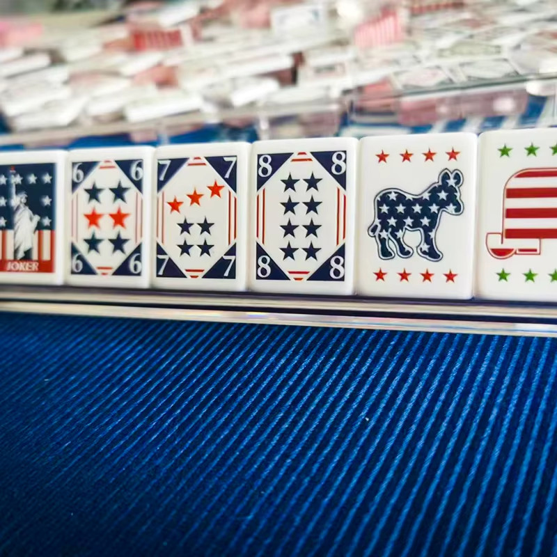 Premium American Mahjong Set 160pcs – American Story TILES + MAT