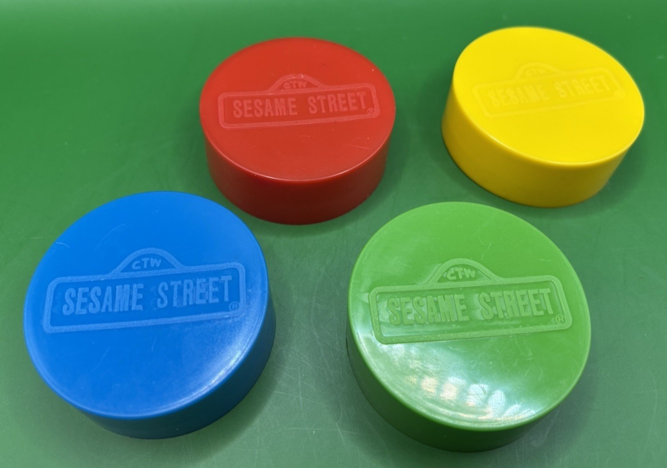 1987 Sesame Street Floor Games for Growing Replacement Part – Four Game Markers