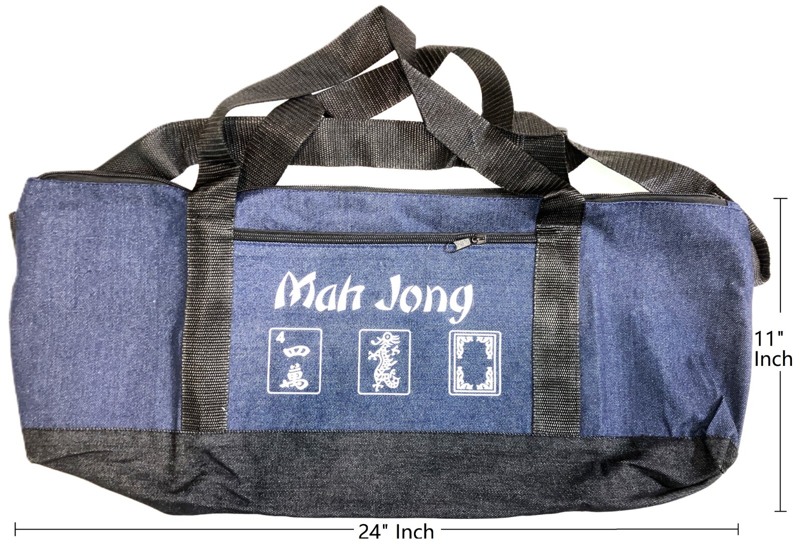 Mahjong Mah jong Denim Empty Carry Bag + Two Bags Purse for Tile + Bag for Racks