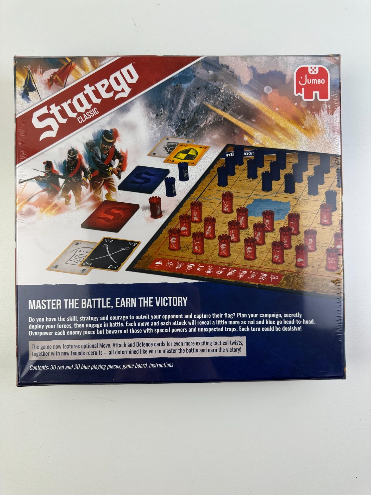 Jumbo Stratego Classic Military Strategy Board Game 2-Players For Kids Age 8+